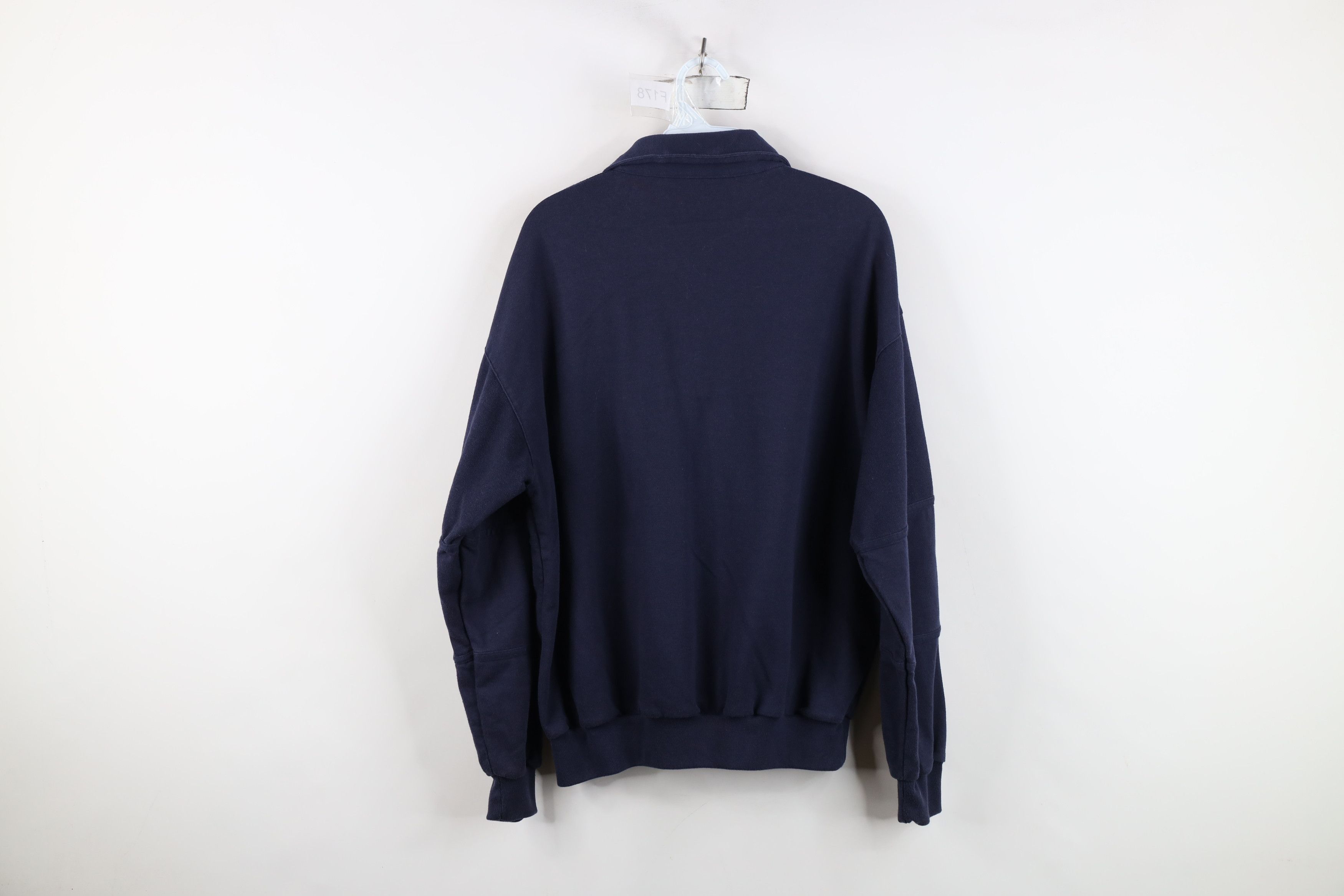 Vintage Vintage 90s Streetwear Long Sleeve Rugby Polo Navy Size US L / EU 52-54 / 3 - 12 Thumbnail