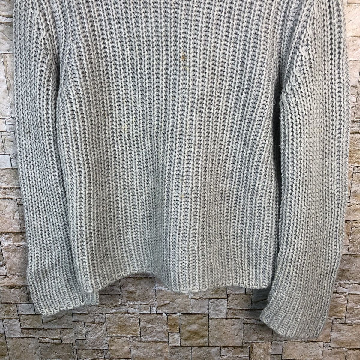 Vintage Fabiana Filippi italy Grey crochet Knitwear #A510 Size US M / EU 48-50 / 2 - 6 Thumbnail