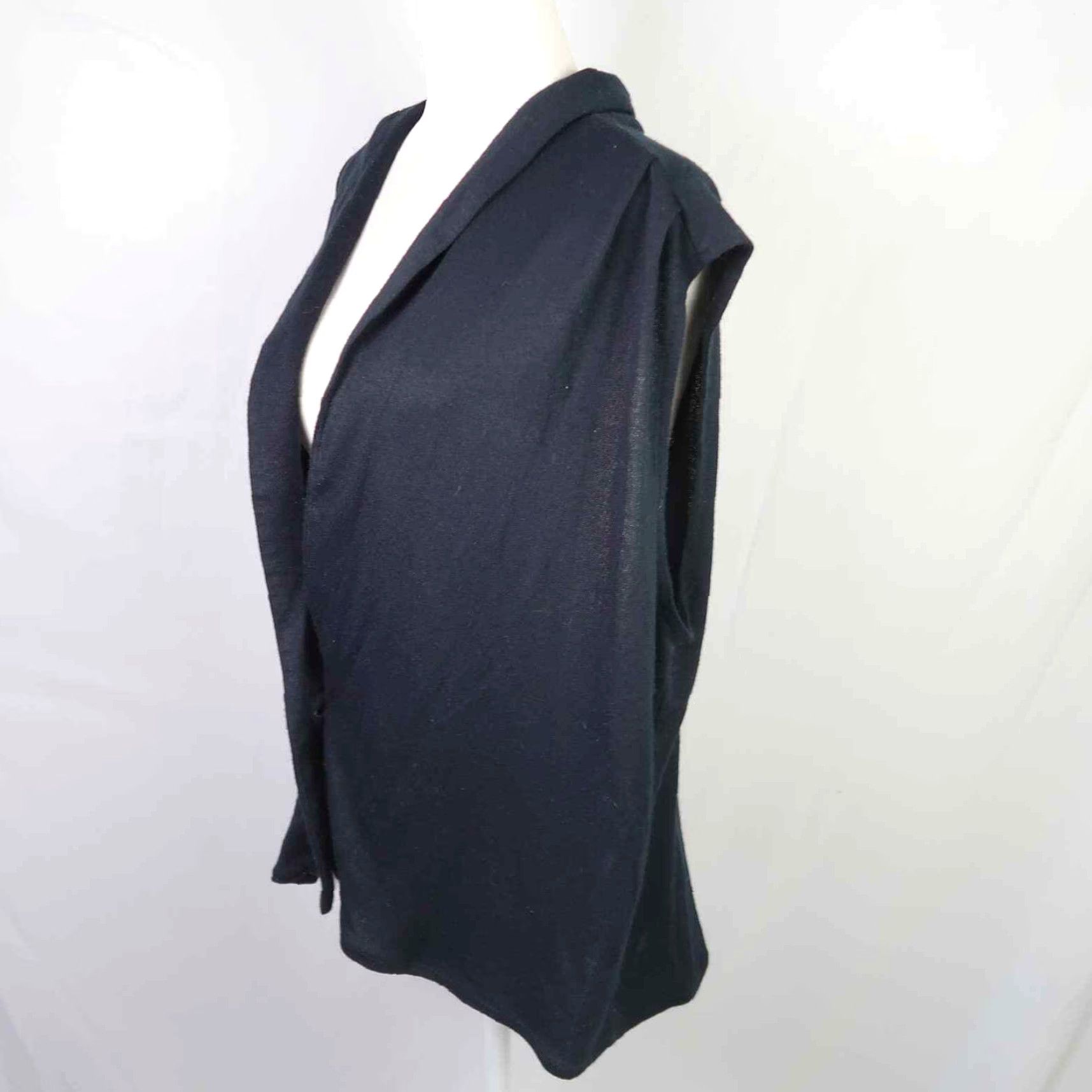 Vintage VINTAGE 90s Black Knit Slouchy Sweater Vest Cardigan L Womens Size L / US 10 / IT 46 - 3 Thumbnail