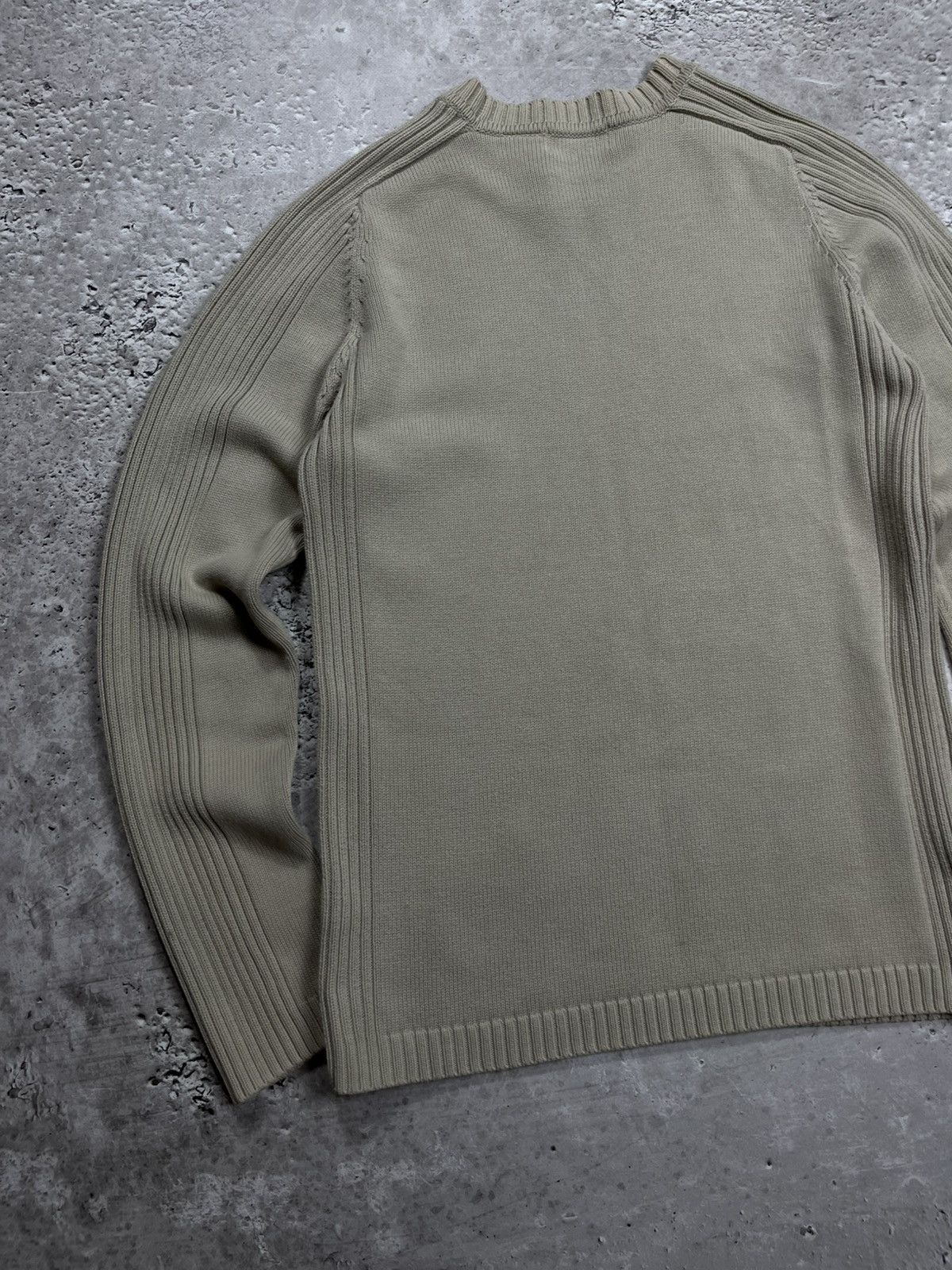 Polo Jeans Company RL Beige Knit Sweater Ribbed Sleeves