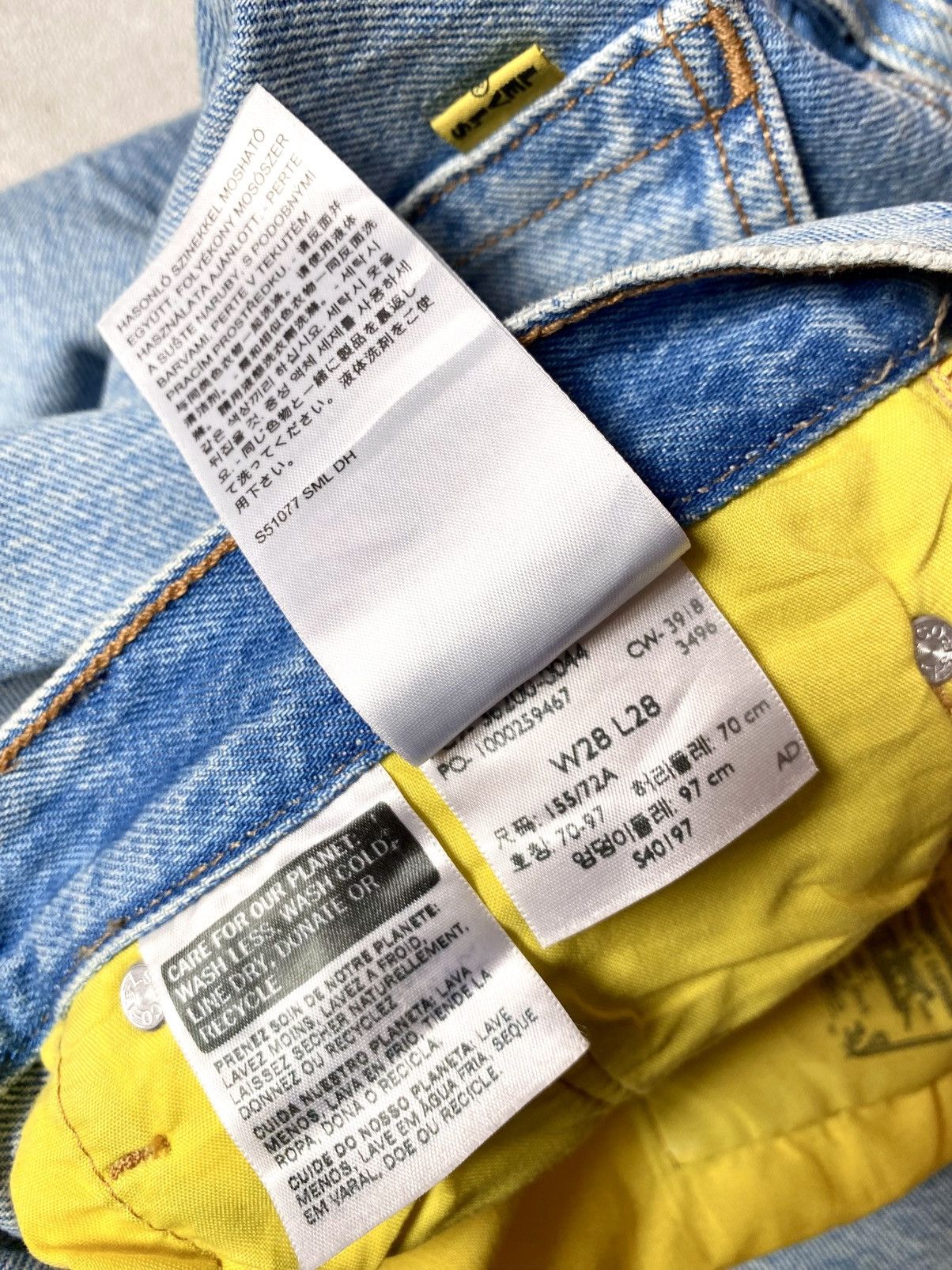 Levi's Levis 501 x Peanuts Snoopy Light Blue Jeans Size 28" / US 6 / IT 42 - 20 Thumbnail