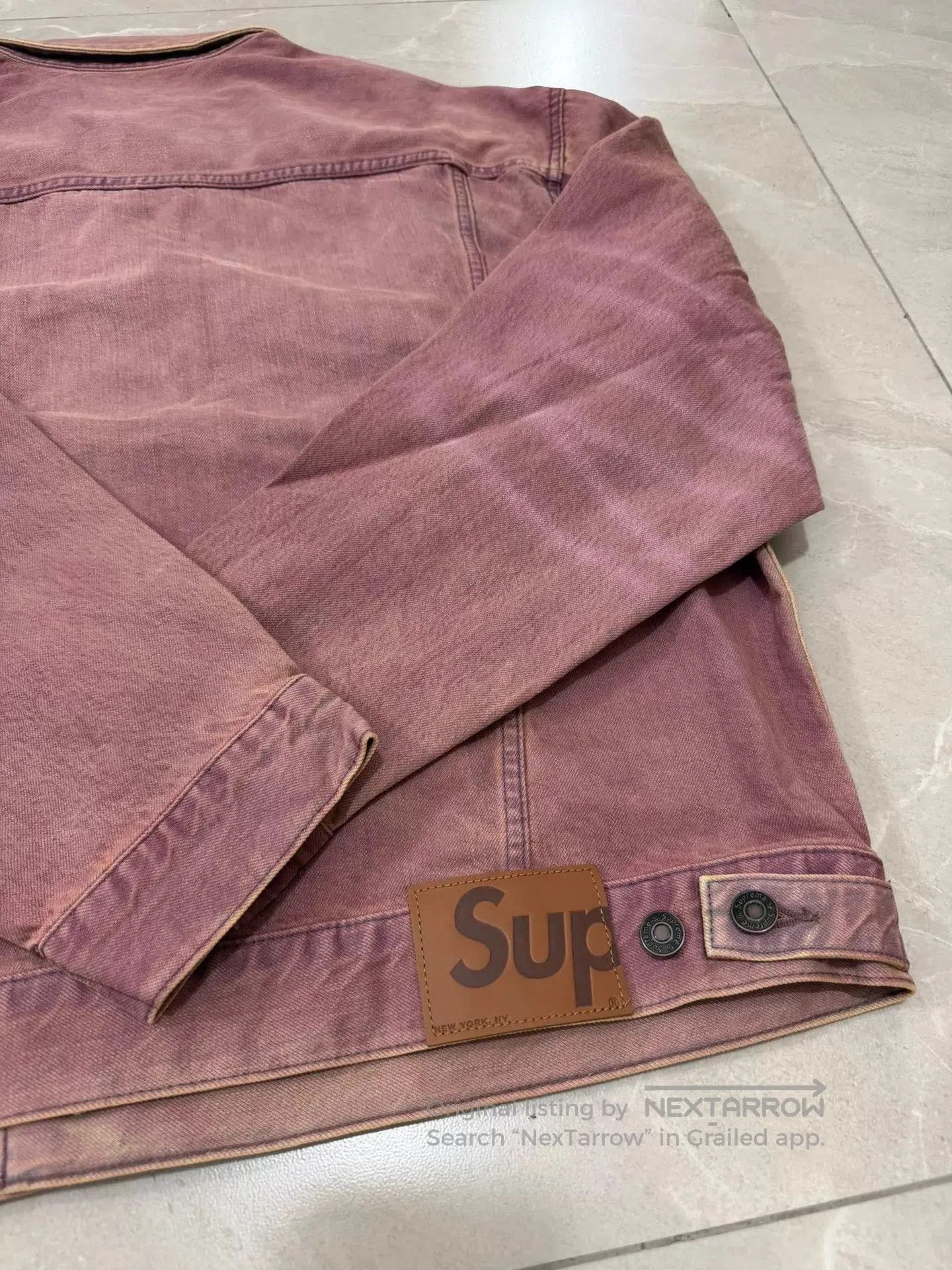 Supreme Purple Denim Jacket - Size L. Size US L / EU 52-54 / 3 - 6 Thumbnail