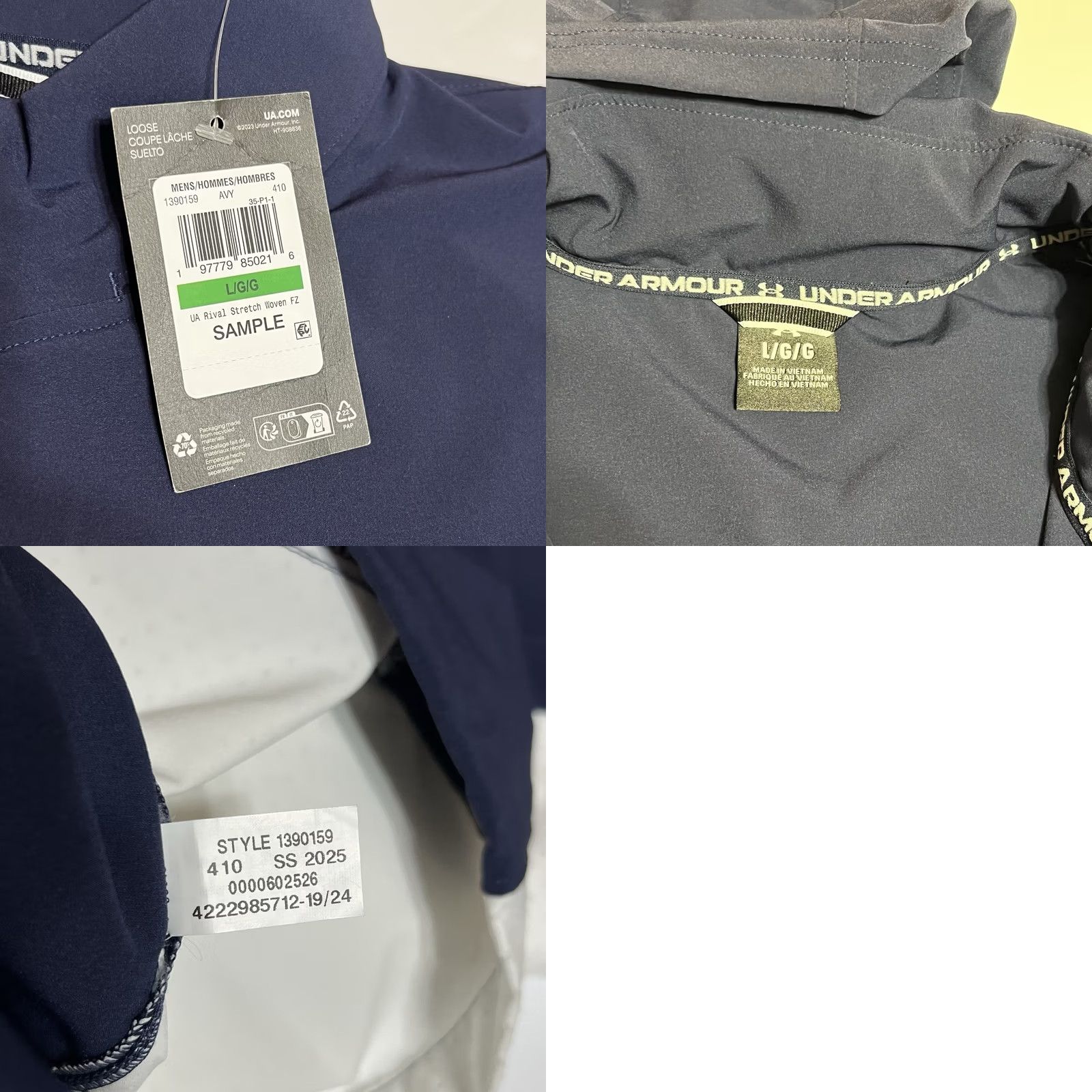 Under Armour Under Armour Mens L Rival Stretch Woven Blue Track Jacket Hooded Full Zip New NWT Size US L / EU 52-54 / 3 - 8 Thumbnail