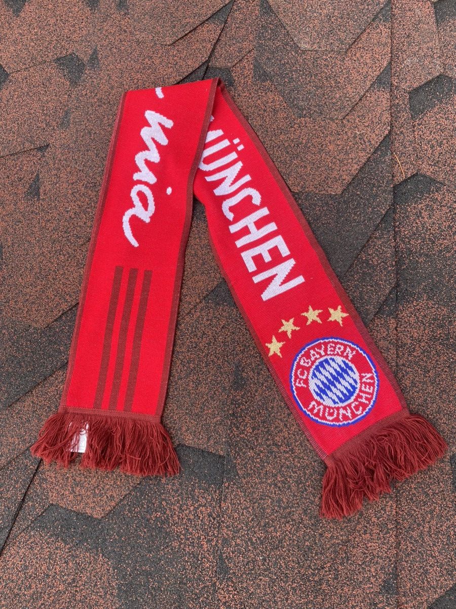 Adidas × Vintage Bayern Munich Official Adidas Red White Scarf 2014/2015 Size ONE SIZE - 1 Thumbnail