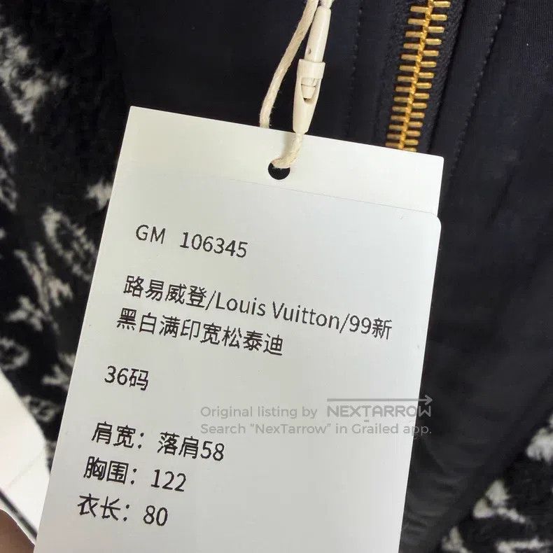Louis Vuitton Louis Vuitton Black and white full print loose teddy jacke Size XS / US 0-2 / IT 36-38 - 6 Thumbnail