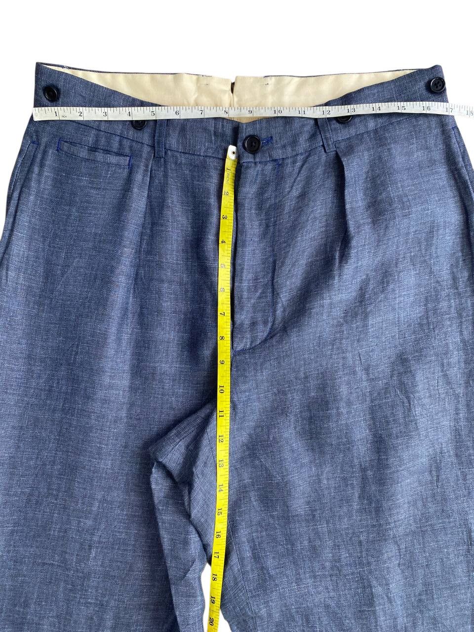Nigel Cabourn Nigel Cobourn Blue Linen Ballon Fit Pants Size US 34 / EU 50 - 2 Thumbnail