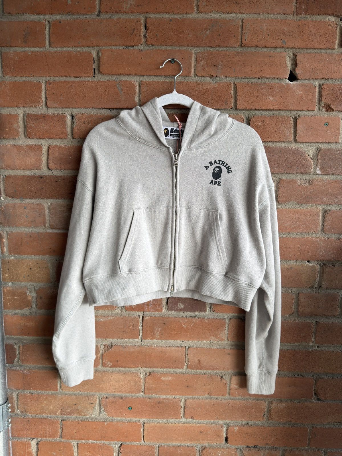 Bape Bape SS23 Womens College Cropped Zip Hoodie Size S / US 4 / IT 40 - 1 Thumbnail