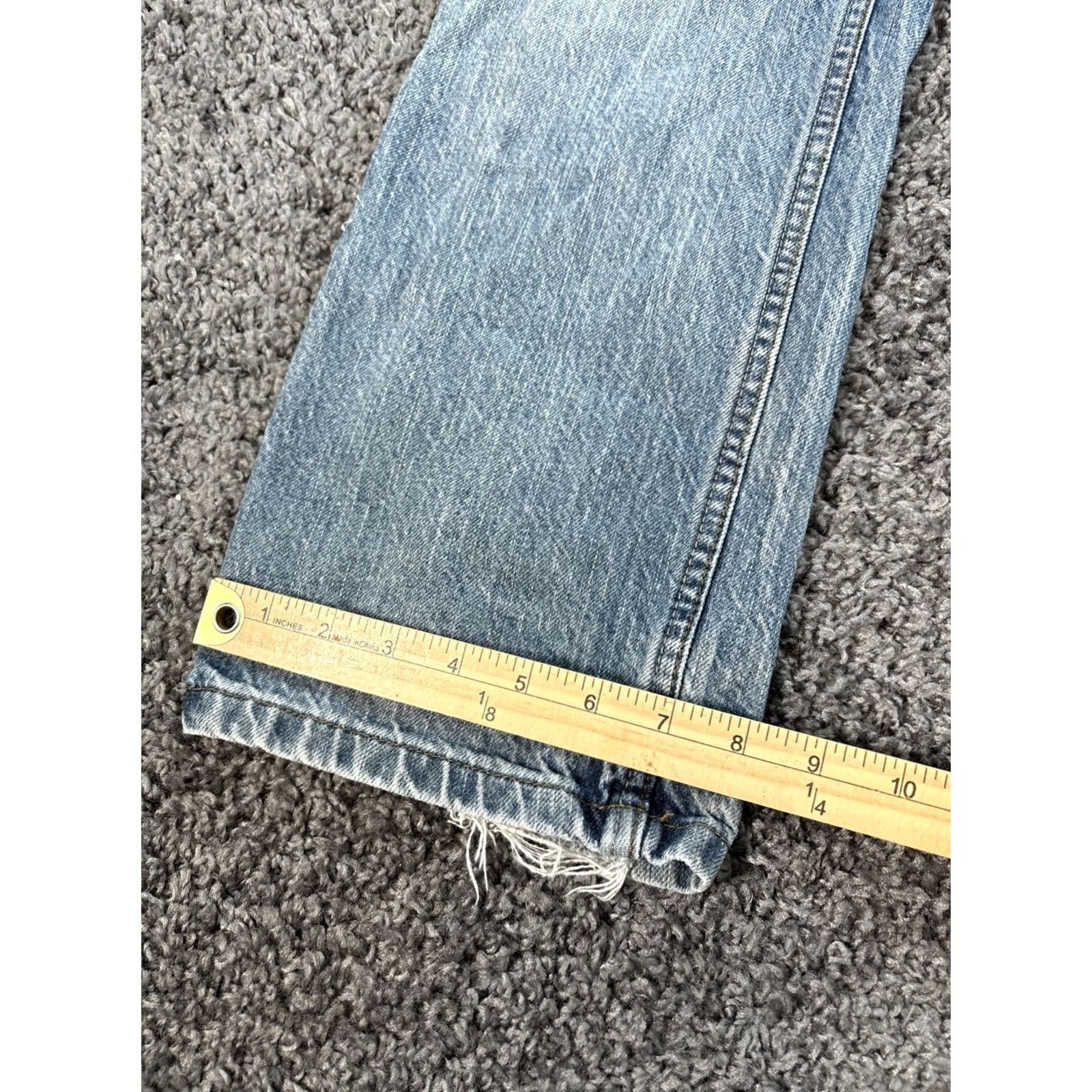 DKNY VINTAGE DKNY Jeans Mens 34x30 Light Wash Straight Distressed Grunge Y2K Blue Cotton Jeans Mens 34 Inseam 30 Size US 34 / EU 50 - 3 Thumbnail