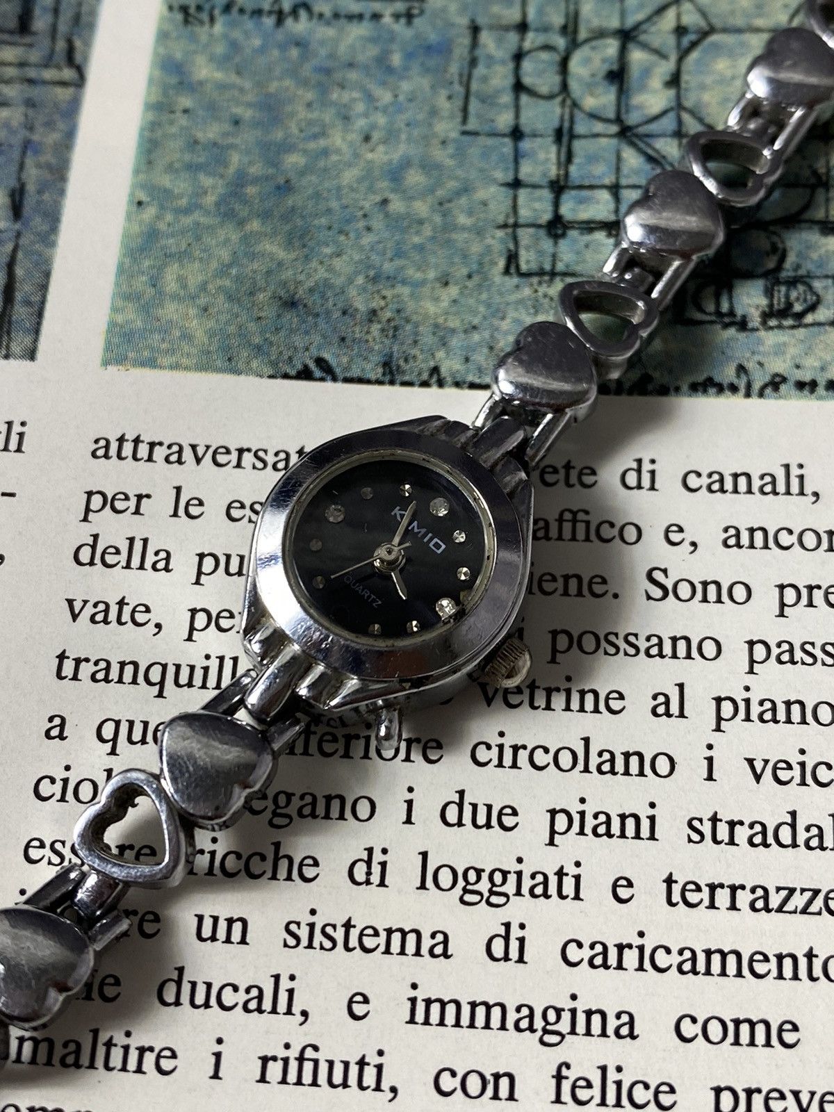 Jewelry KIMIO Quartz Watch. Heart Bracelet Size ONE SIZE - 2 Thumbnail