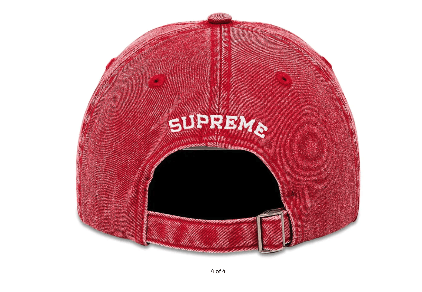 Supreme Supreme Pigment Dye 6-Panel Red Sz Adjustable Size ONE SIZE - 4 Thumbnail