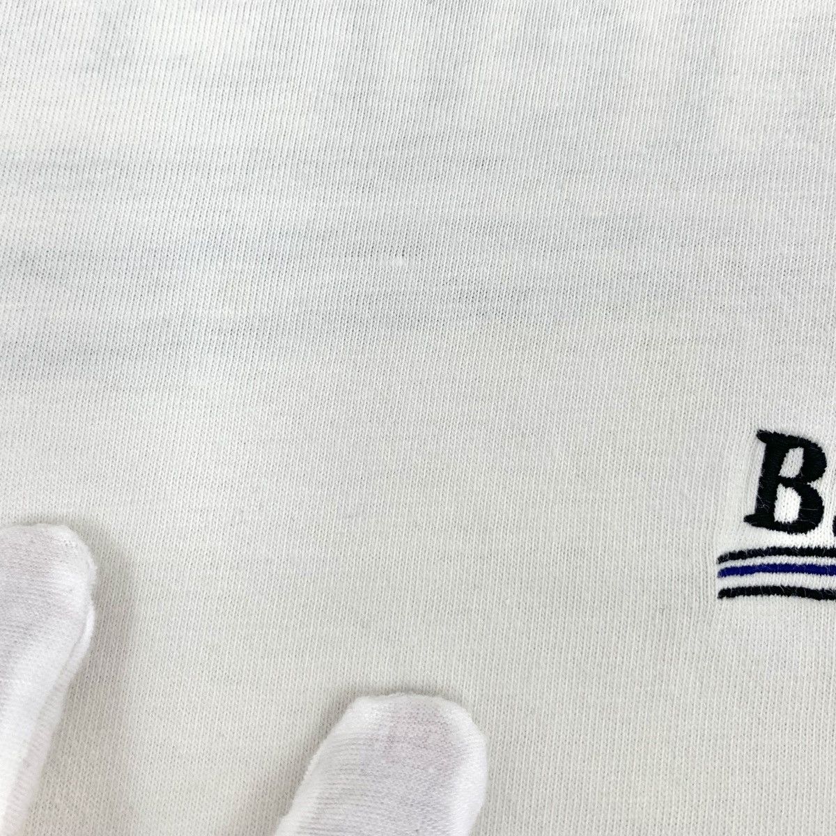 Balenciaga Balenciaga White Logo Embroidered Crew Neck T-shirt K26WX Size XS / US 0-2 / IT 36-38 - 9 Thumbnail