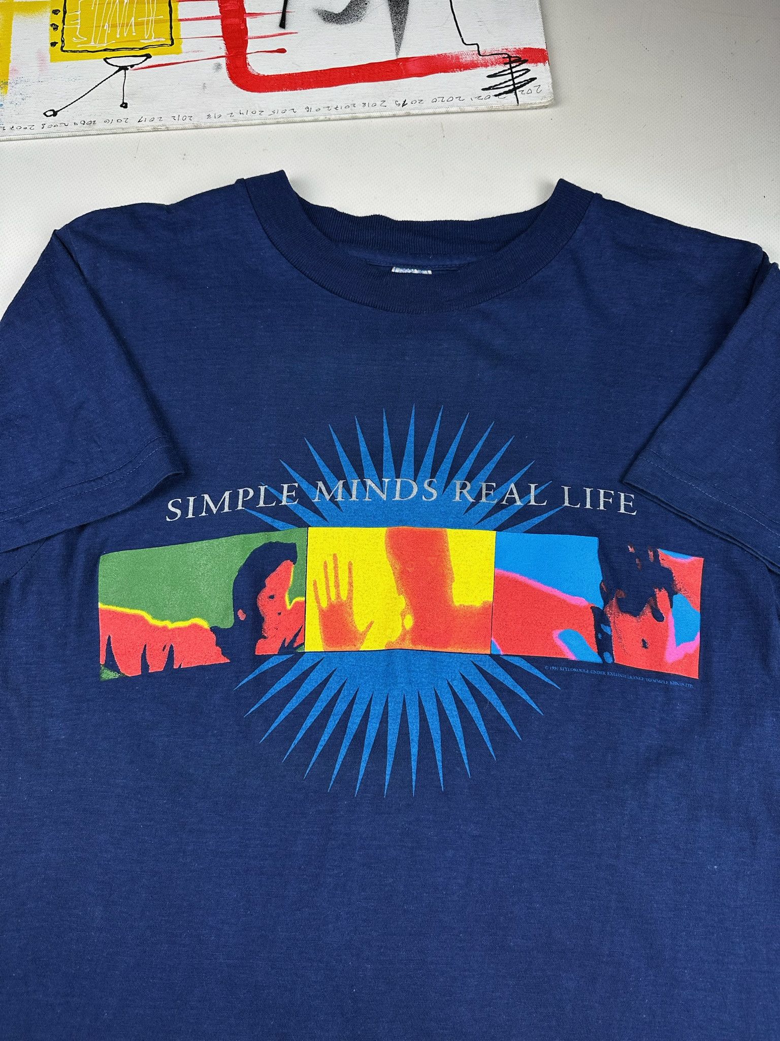 Band Tees Vintage 1991 Simple Minds The Real Tour T-Shirt acid print Size US M / EU 48-50 / 2 - 1 Thumbnail