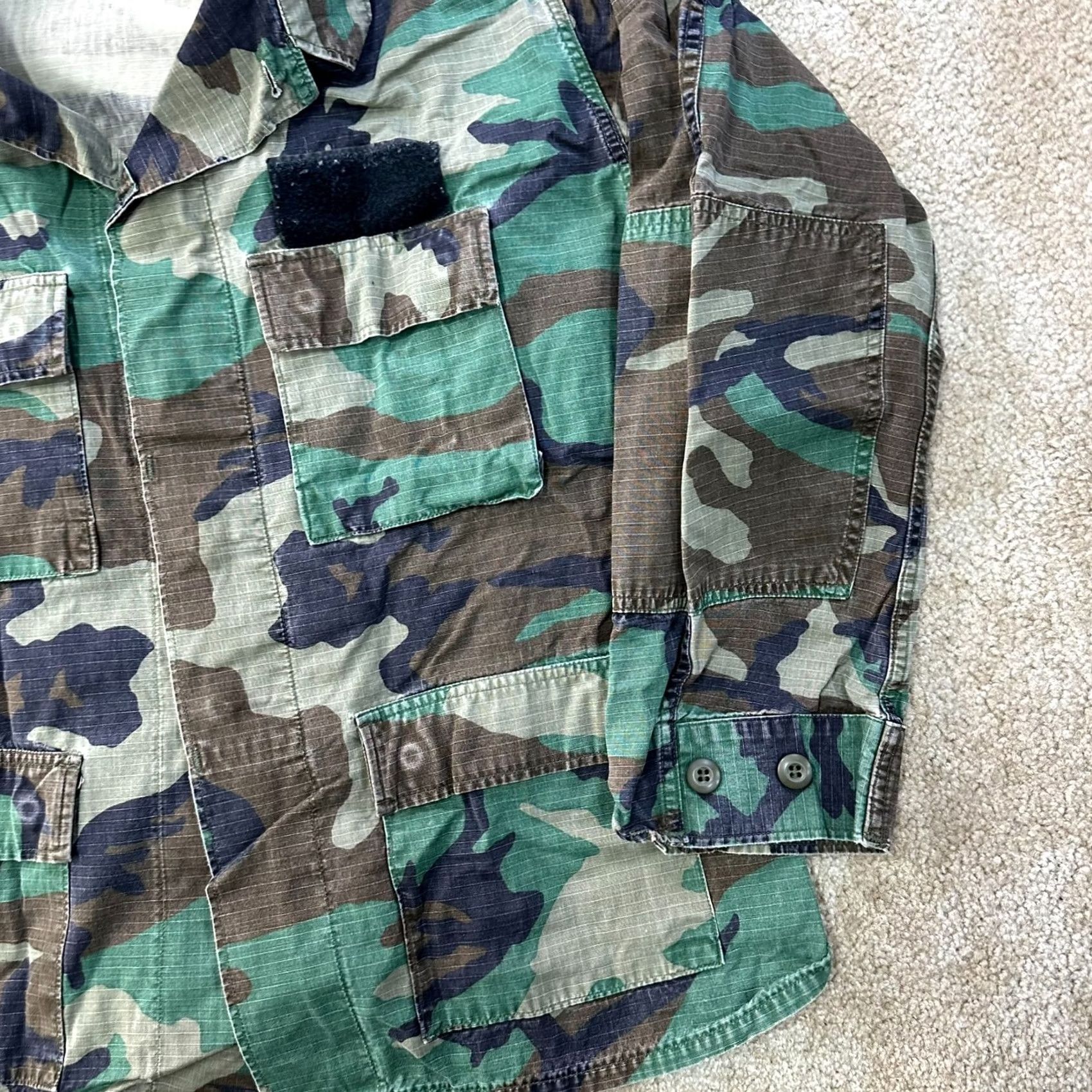 Vintage VINTAGE US Army BDU Coat Large Regular Camouflage Green Jacket Coat Mens Size US L / EU 52-54 / 3 - 3 Thumbnail
