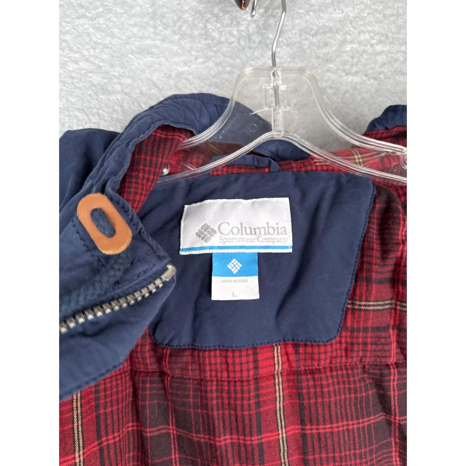 Vintage Columbia Jacket Mens Large Blue Hooded Insulated Cotton Parka Full Zip Pockets Size US L / EU 52-54 / 3 - 3 Thumbnail