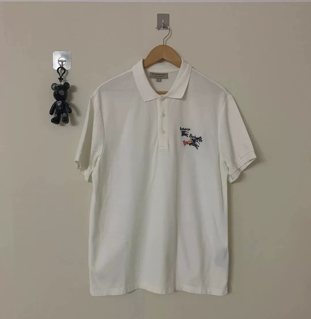 Burberry Burberrys Embroidered Polo Shirt Size L Size US L / EU 52-54 / 3 - 1 Thumbnail