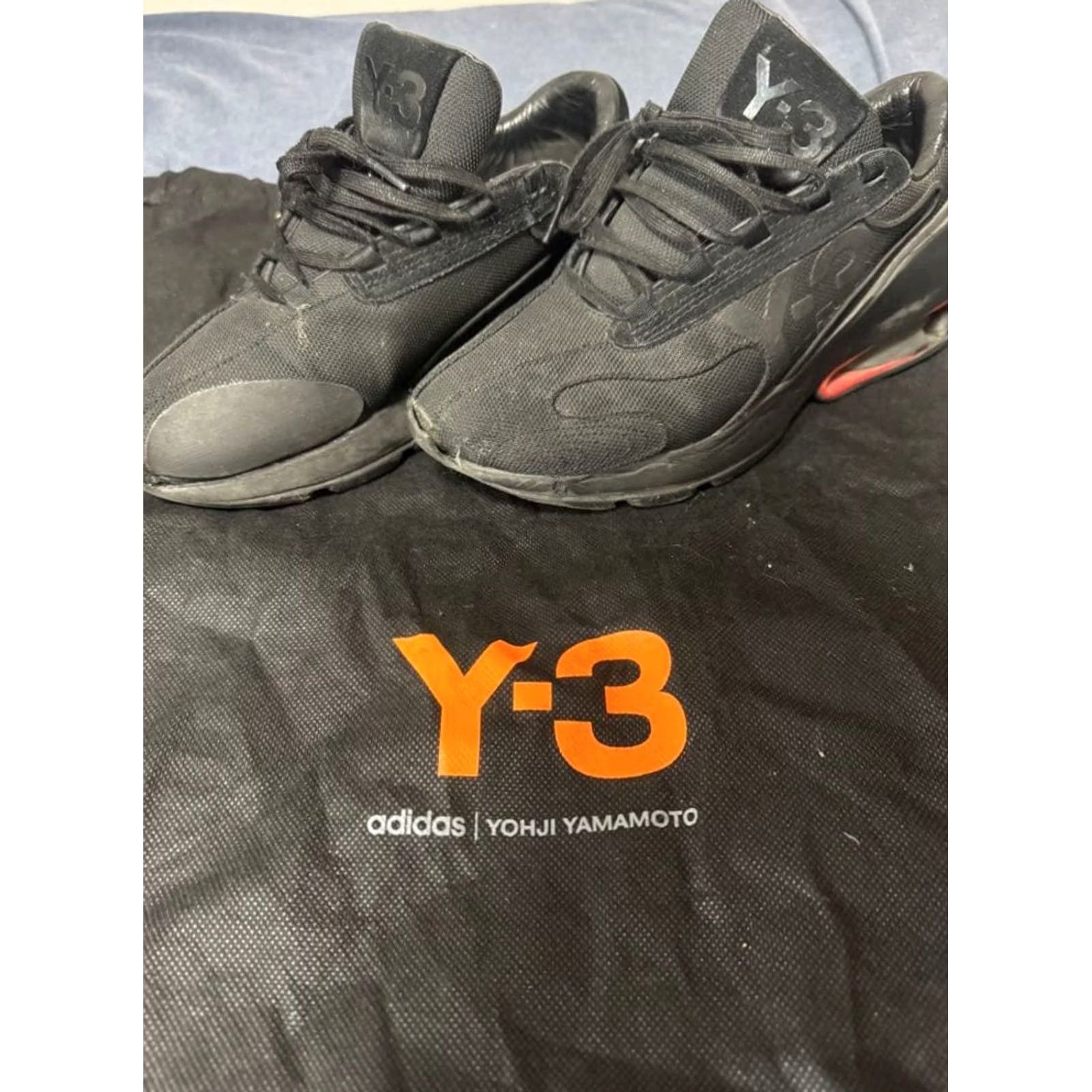 Y-3 Y-3 Sneakers Black Men 8.0US JPN Collabo 2 Pair Set/Storage Bag Included Sneaker Size ONE SIZE - 2 Thumbnail
