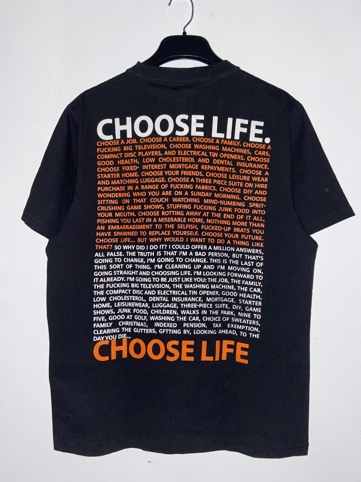 Band Tees Trainspotting Movie Merch Tee L 1/1 Bootleg UNI Choose Life Size US L / EU 52-54 / 3 - 6 Thumbnail