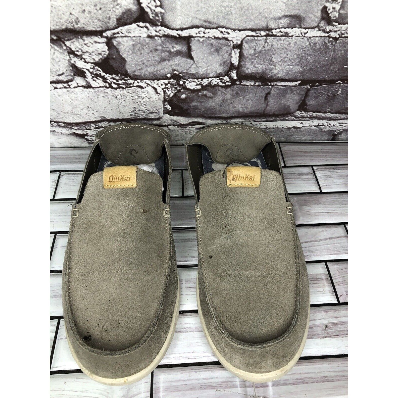 Olukai Olukai Mens Nalukai Kala Slip On Loafer Gray Suede Convertib Size US 8 / EU 41 - 12 Thumbnail