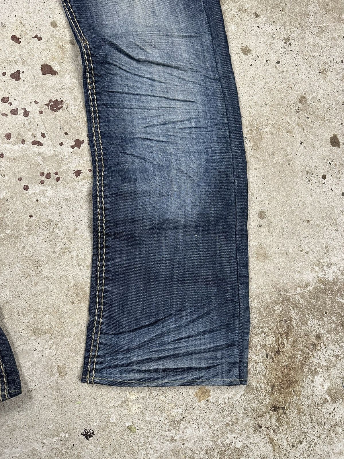 If Six Was Nine × Le Grande Bleu (L.G.B.) × Vintage Vintage Y2K Japanese Style Washed Denim Stitched Pants Jeans Size US 28 / EU 44 - 8 Thumbnail