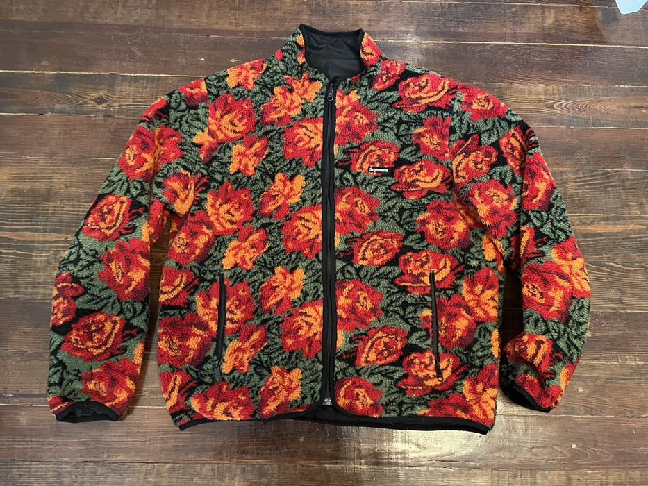 Supreme fleece 2025 reversible jacket