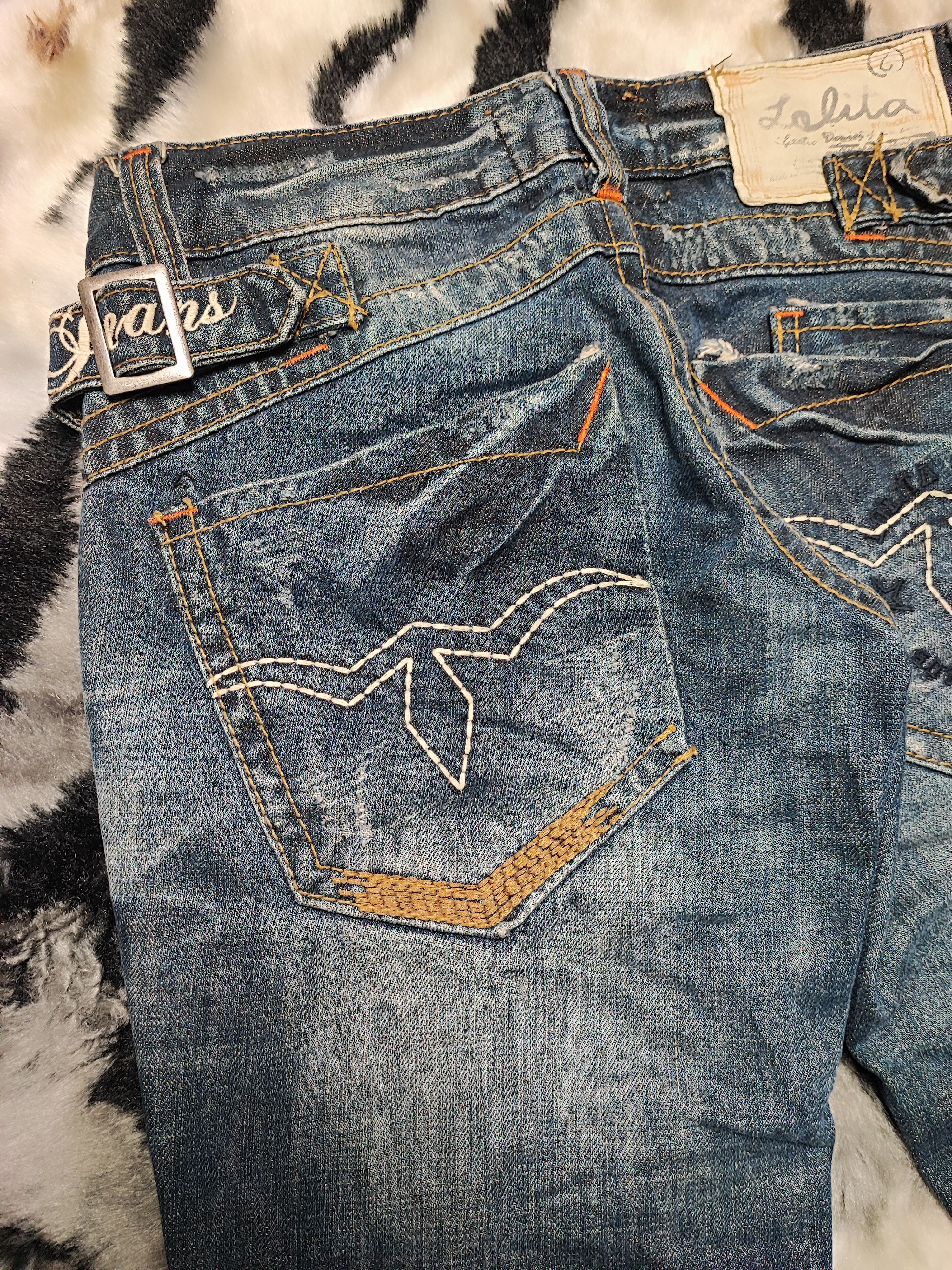 If Six Was Nine Vintage Japanese Flare Lolita Jeans Size 28" / US 6 / IT 42 - 23 Thumbnail