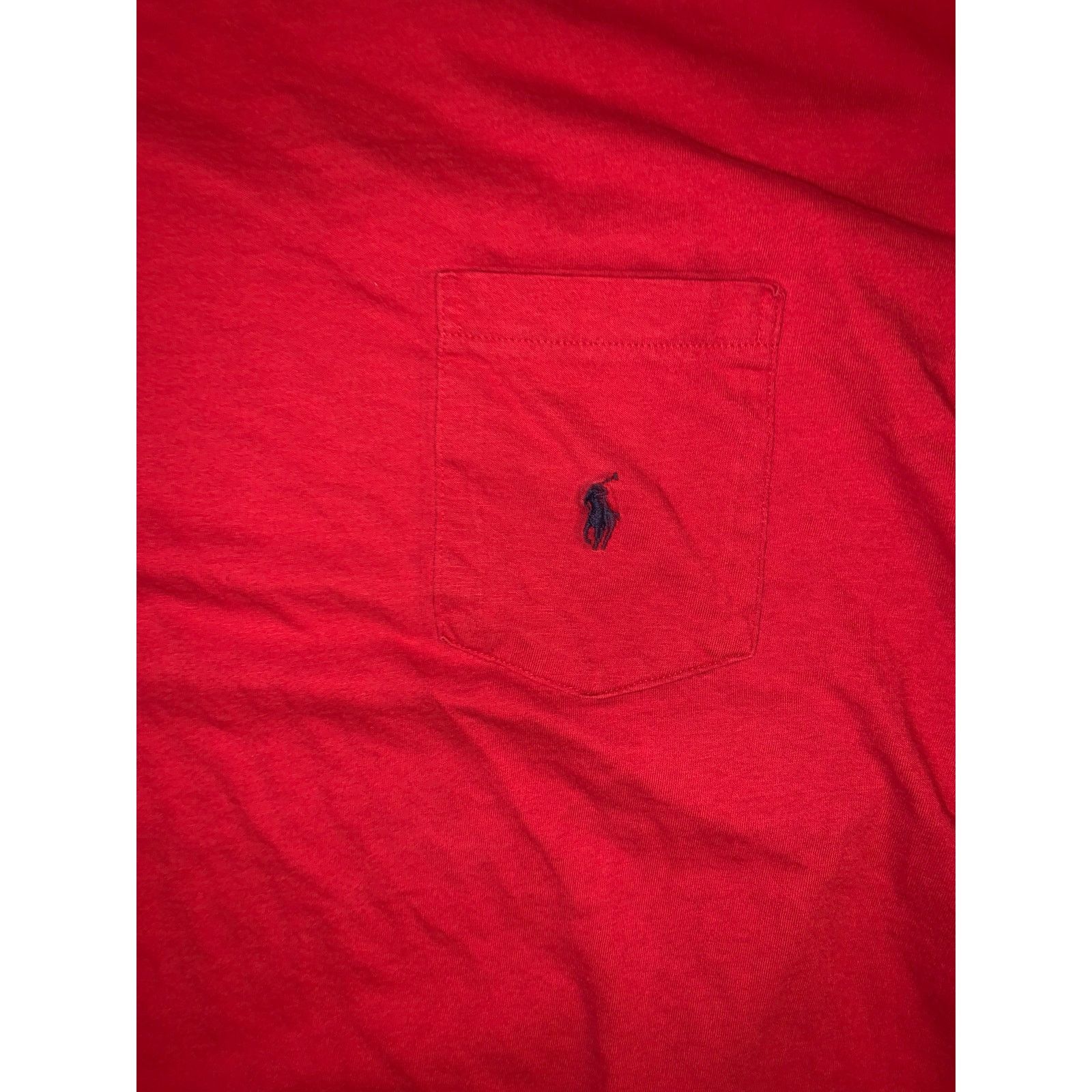 Polo Ralph Lauren × Vintage Vintage 90s Polo Ralph Lauren Pocket T Shirt Red Large Size US L / EU 52-54 / 3 - 3 Thumbnail