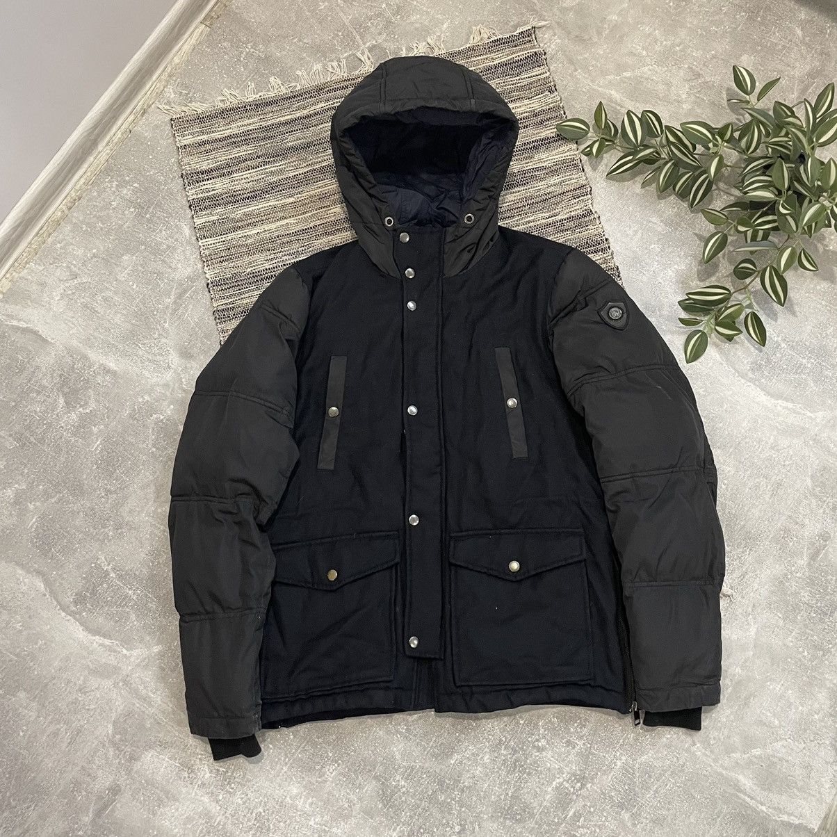 image of Grail Diesel Jacket Bomber Old Money Hooded Puffer Down Wool, Men's (Size Medium)