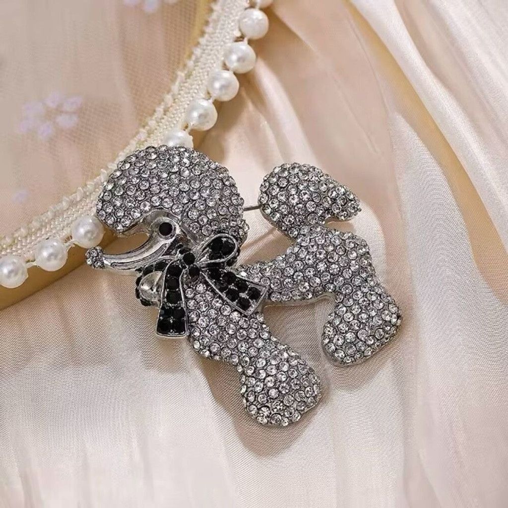Other Rhinestone Silver Poodle Brooch Size ONE SIZE - 3 Thumbnail