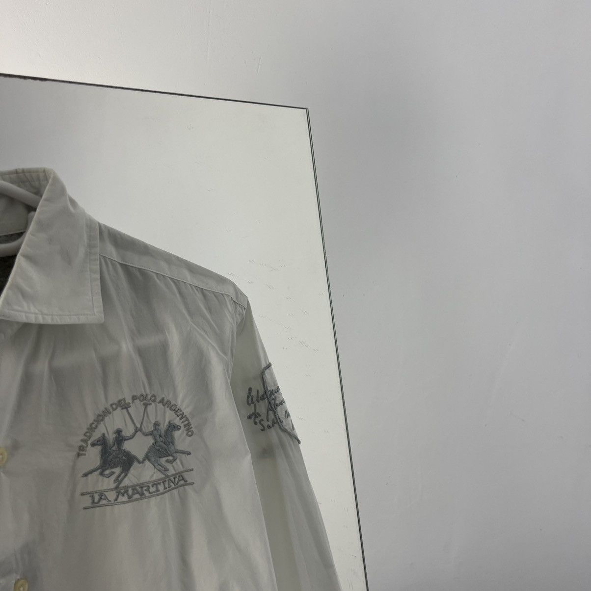 La Martina Vintage La Martina Big Logo Button Up Shirt Size US M / EU 48-50 / 2 - 2 Thumbnail