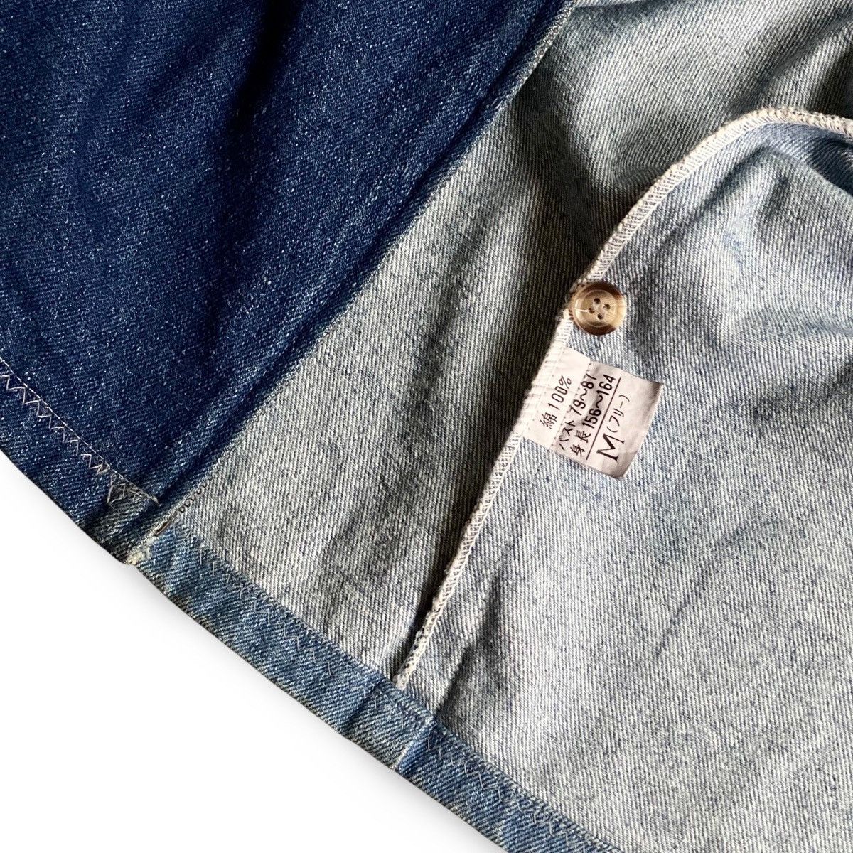 Japanese Brand A.T.LTD. two tone cropped trucker denim jacket indigo blue Size US M / EU 48-50 / 2 - 6 Thumbnail
