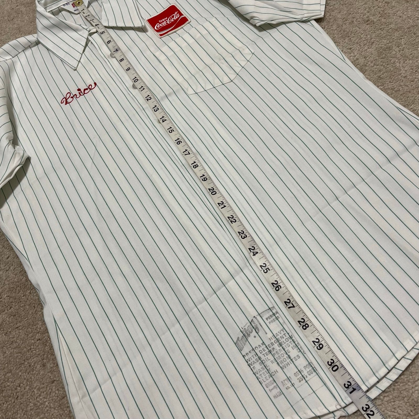 Other Vintage 70s Coca-Cola Unitog Union Pinstripe Work Shirt Size US L / EU 52-54 / 3 - 6 Thumbnail