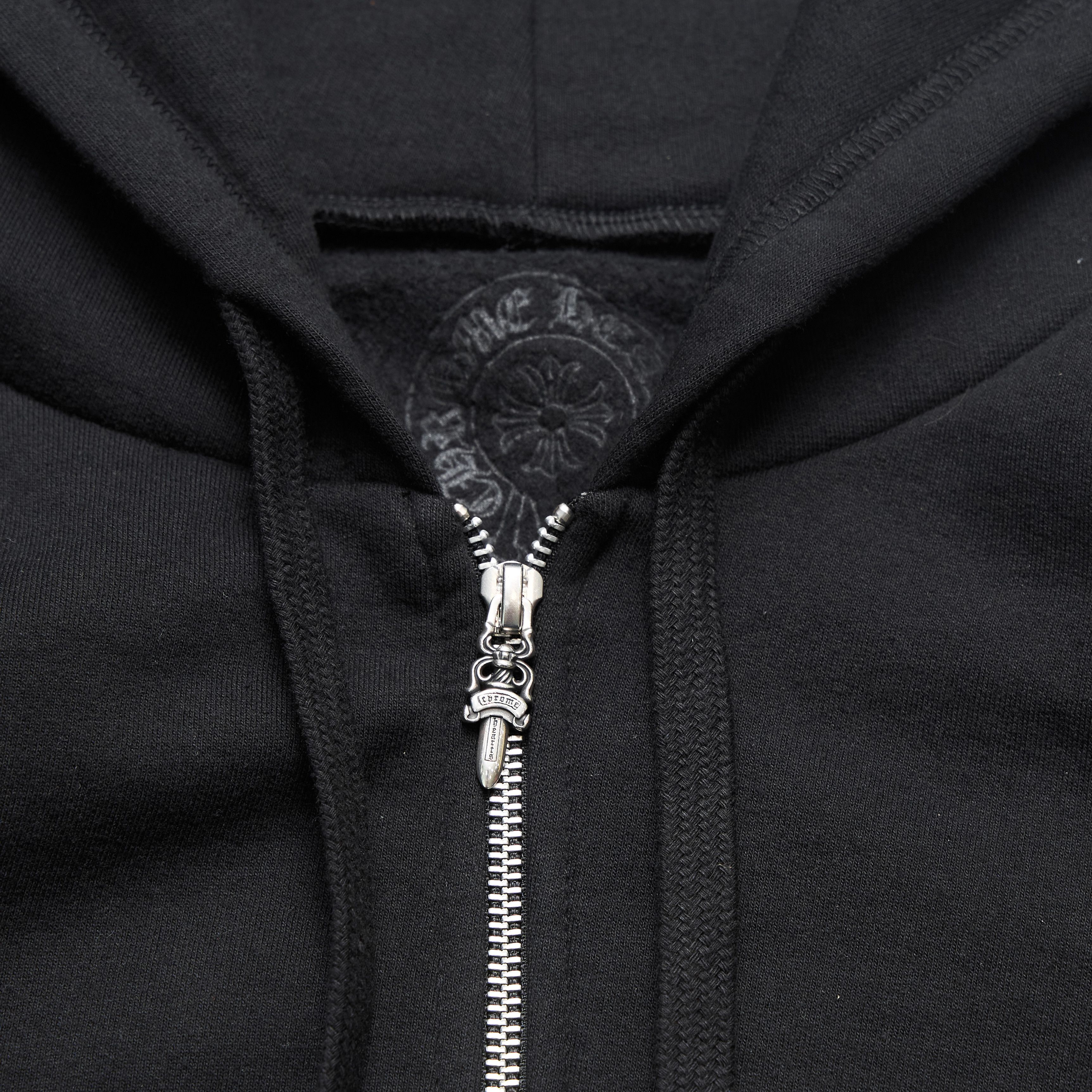 Chrome Hearts CHROME HEARTS Fleece Zip Hoodie BLACK Size US XL / EU 56 / 4 - 3 Thumbnail