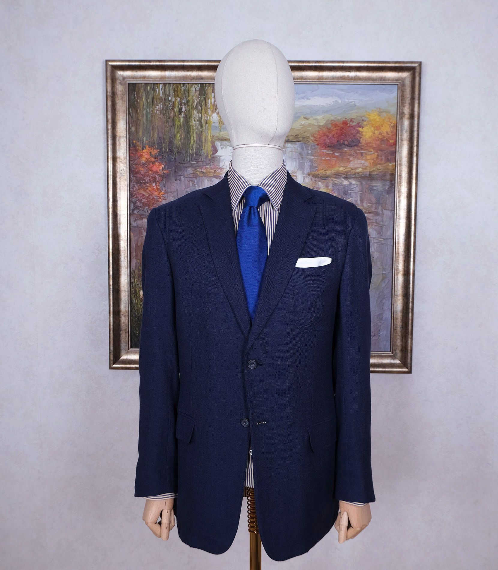 Alfred Dunhill Dunhill, Blue Jacket, Size 44, Light, RRP 2150 e- Size 44R - 1 Thumbnail