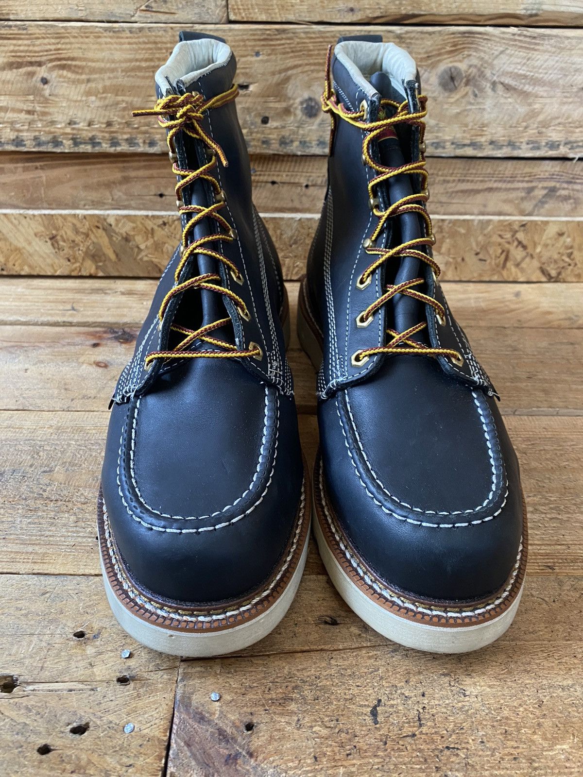 Thorogood Thorogood ‘8 black leather moc-toe boots sz 11.5 Size US 11.5 / EU 44-45 - 8 Thumbnail