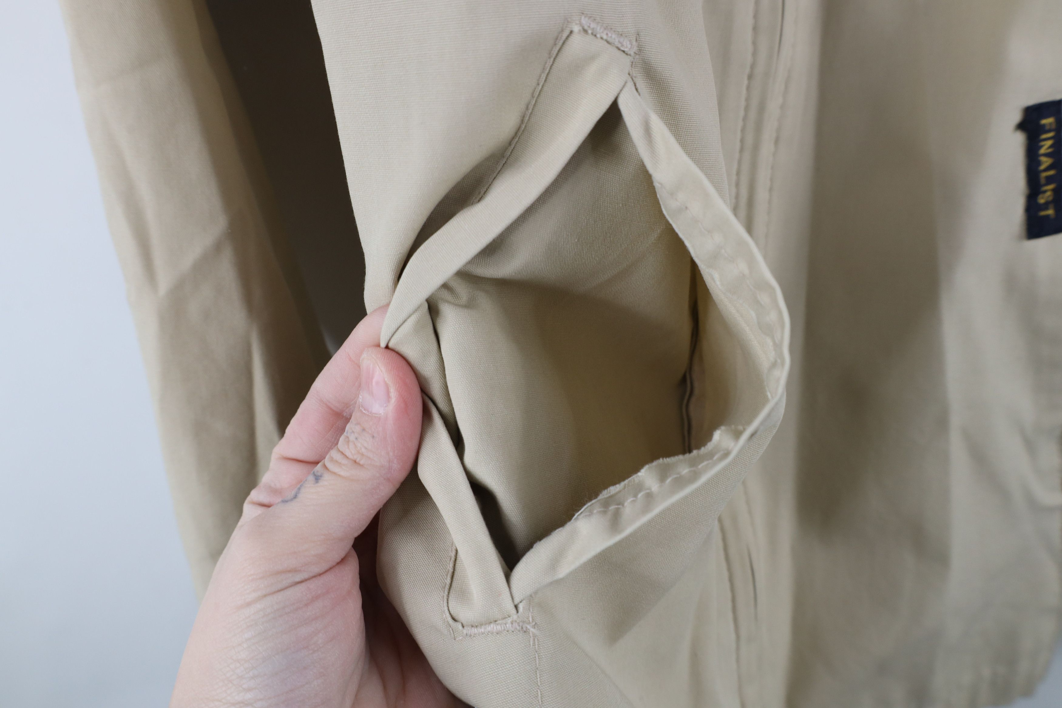 Vintage Vintage 70s Streetwear Zip Cafe Racer Bomber Jacket Beige Size US M / EU 48-50 / 2 - 5 Thumbnail