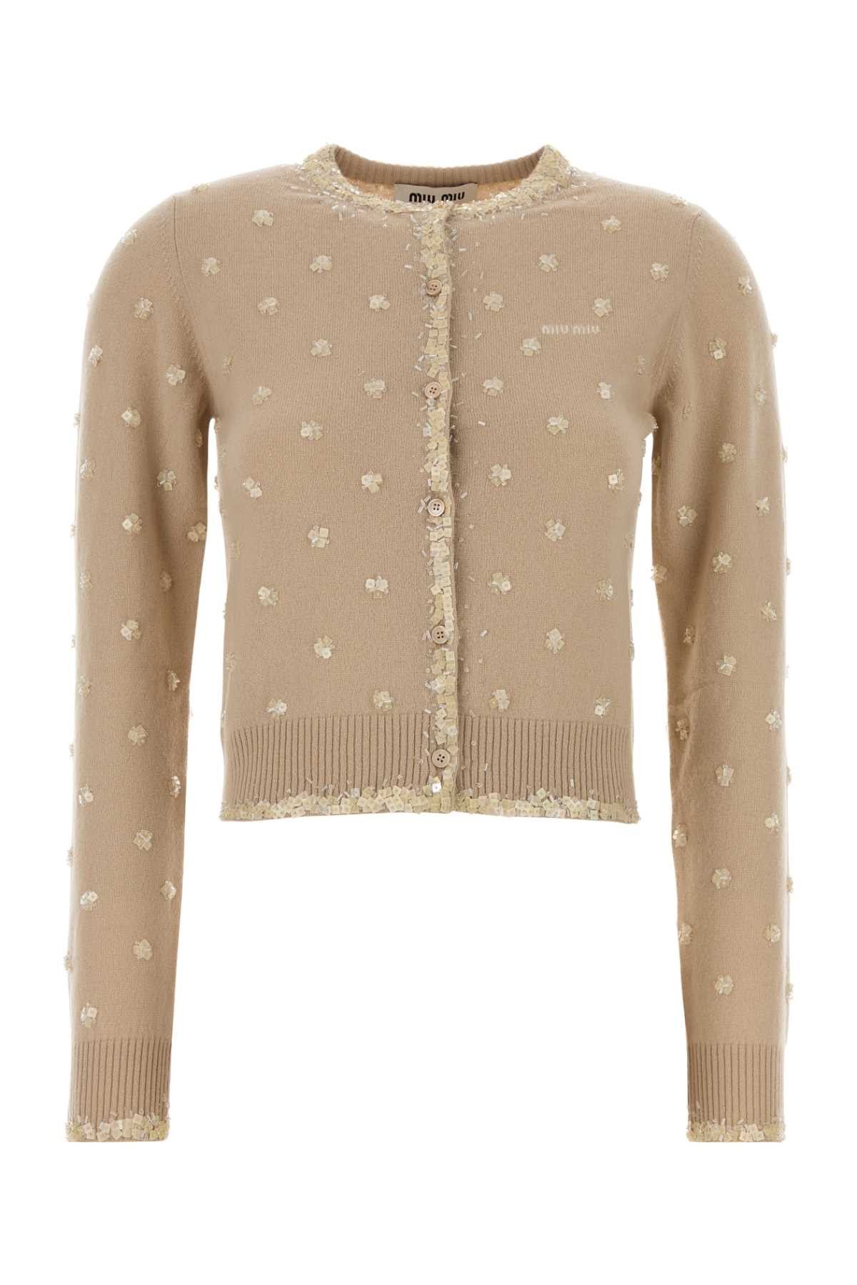 Miu Miu Skin Pink Cashmere Cardigan Size S / US 4 / IT 40 - 1 Thumbnail