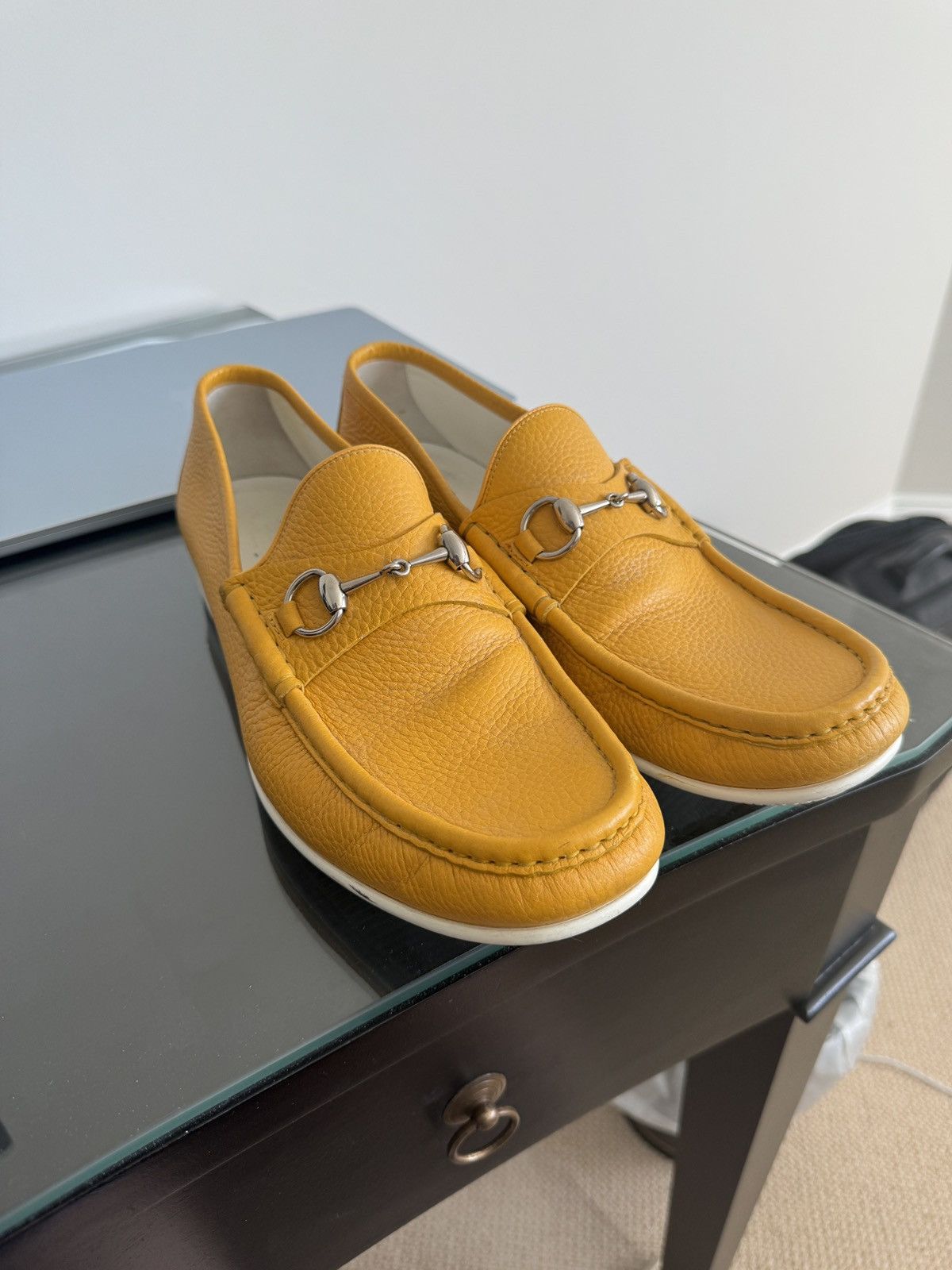 Gucci YELLOW BANANA GUCCI HORSEBITS RARE Size US 11 / EU 44 - 1 Thumbnail