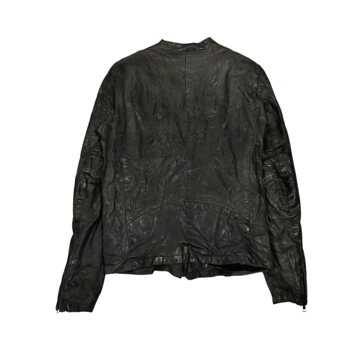 Vera Pelle 🔥CROPPED LEATHER BIKER JACKET BONDAGE SALVATORE SANTORA Size US S / EU 44-46 / 1 - 2 Thumbnail