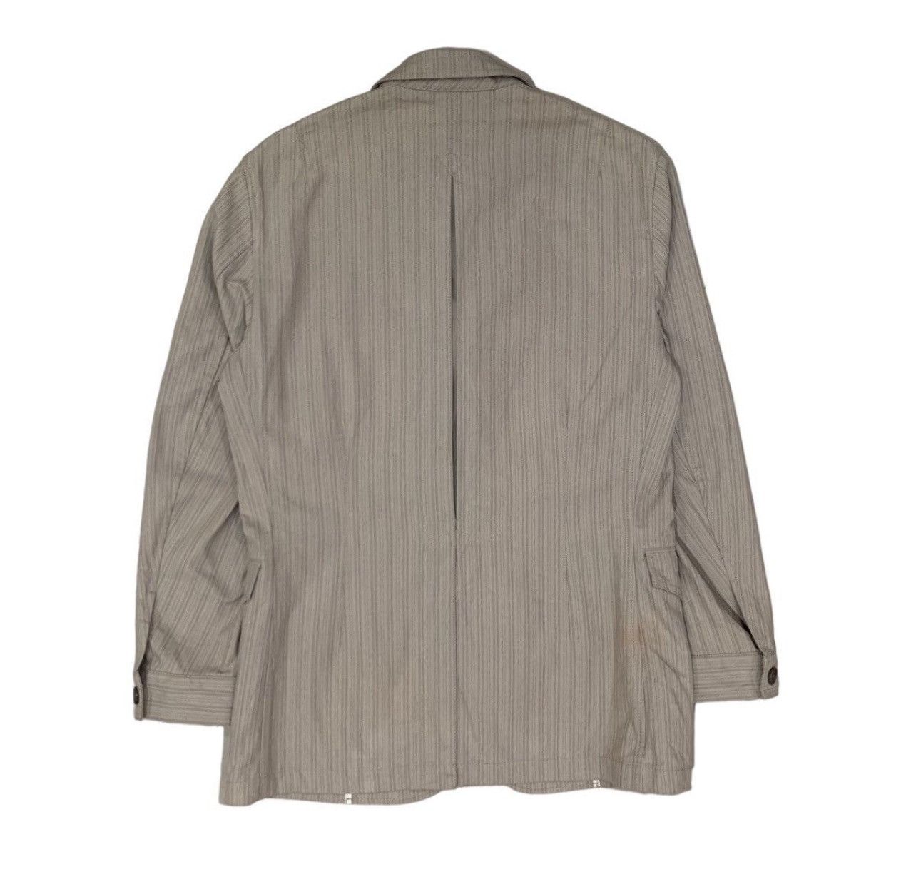 Yohji Yamamoto 🔥Against All Risk Yohji Yamamoto Striped Button Jacket Size US M / EU 48-50 / 2 - 3 Thumbnail