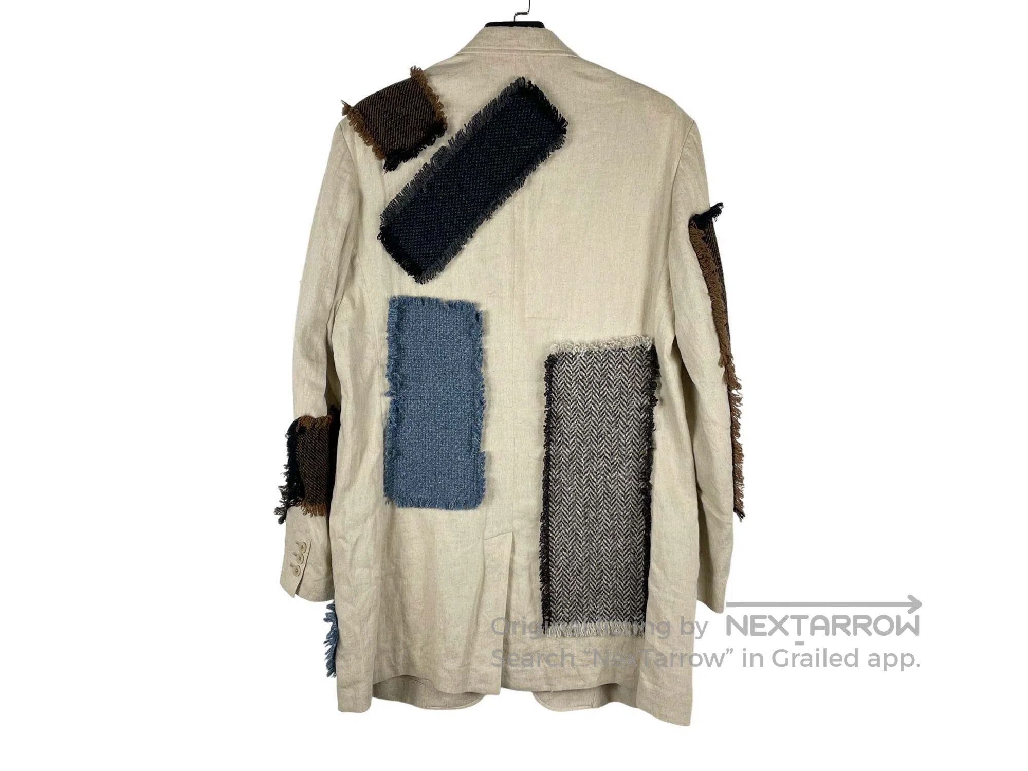 Yohji Yamamoto Yohji Yamamoto Patchwork Linen Patch Denim Jacket Size US L / EU 52-54 / 3 - 2 Thumbnail