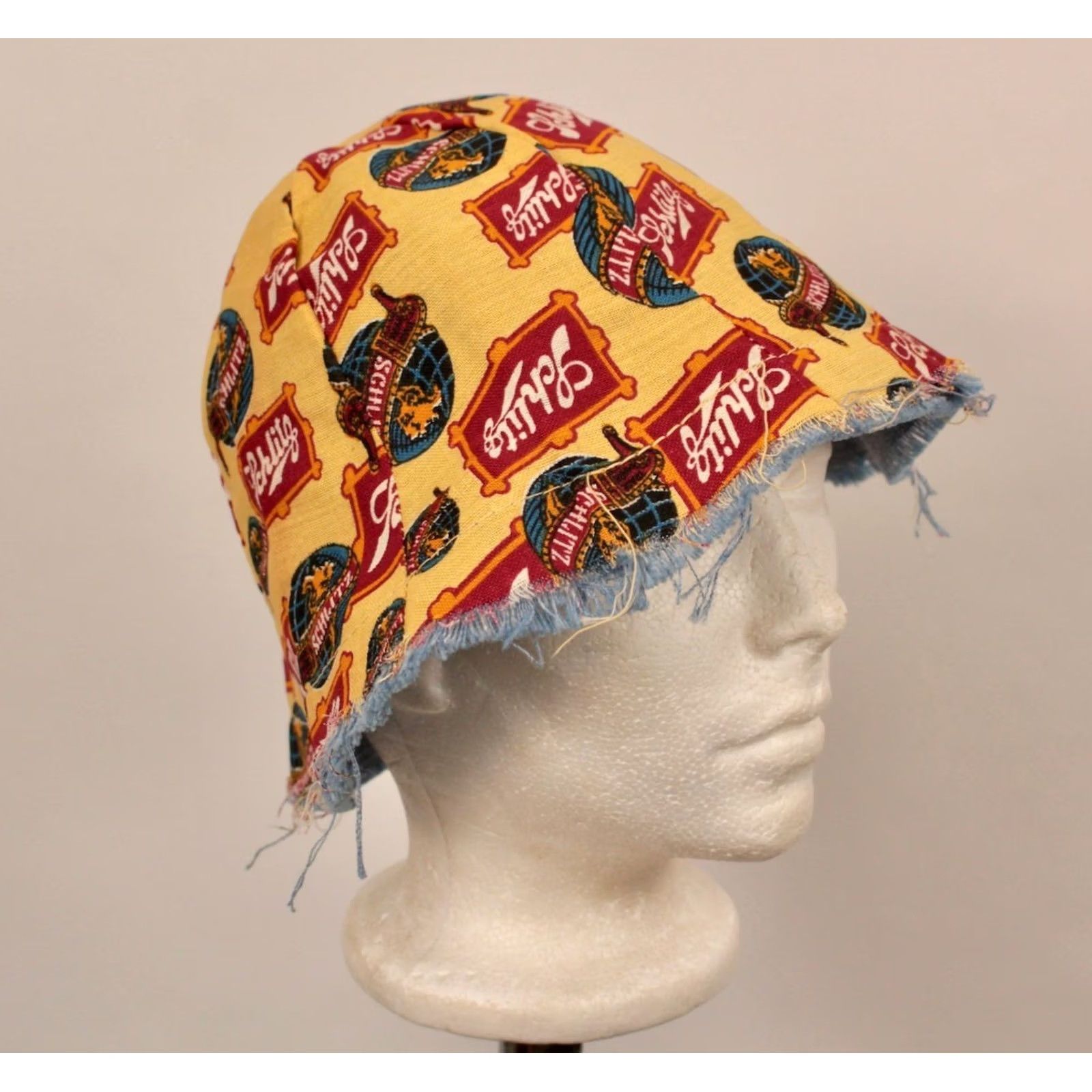 Vintage VINTAGE 60s Schlitz Bucket Hat Advertisement Beer Yellow Mens Size ONE SIZE - 6 Thumbnail