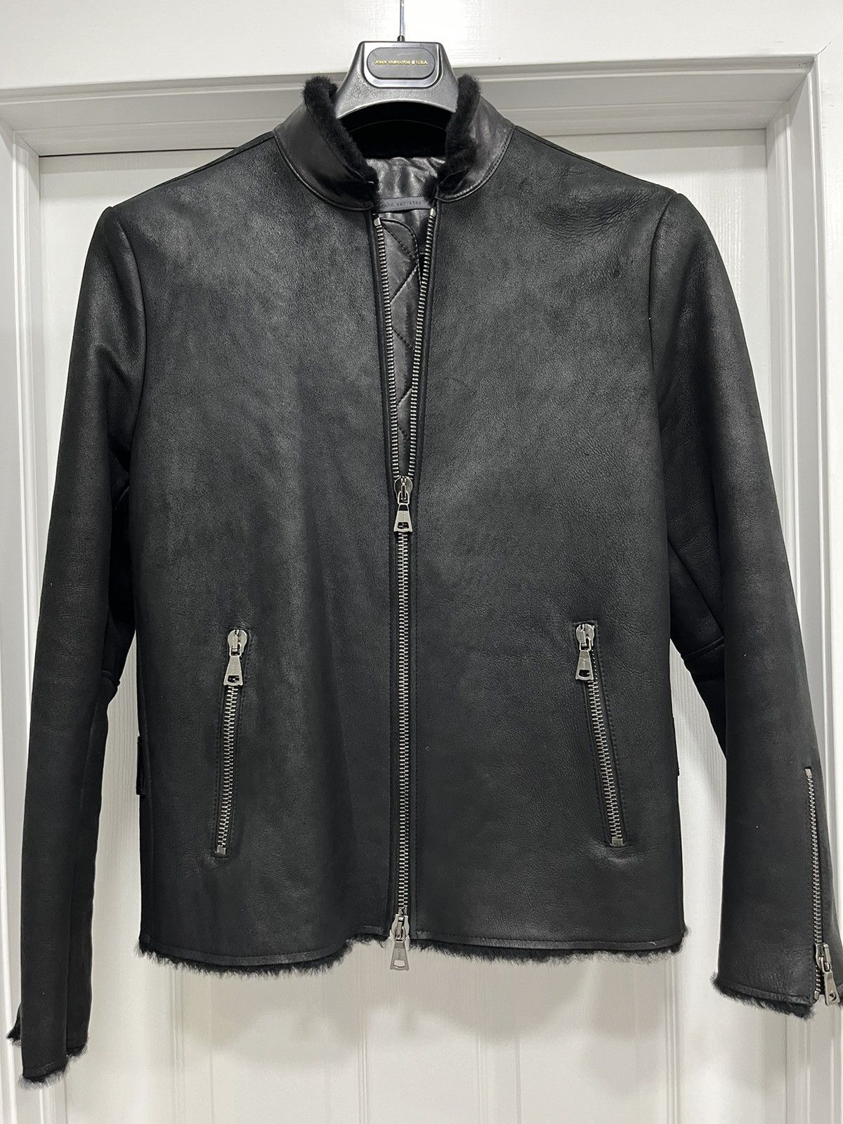 John Varvatos Shearling Moto jacket. 48 Size US M / EU 48-50 / 2 - 8 Thumbnail