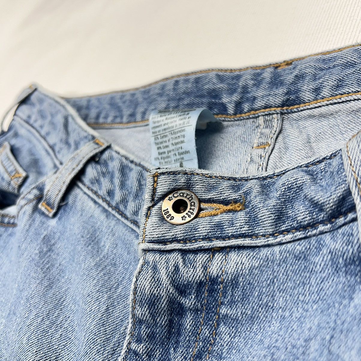 Carhartt Carhartt Jeans 14X32 Curvy Fit Blue Denim Washed Faded Worn Size 36" / US 14 / IT 50 - 6 Thumbnail