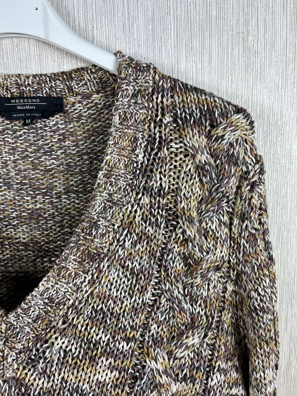 Designer × Max Mara × Weekend Max Mara Max Mara Weekend knitted sweater v-neck cozy patterned Size M / US 6-8 / IT 42-44 - 10 Thumbnail