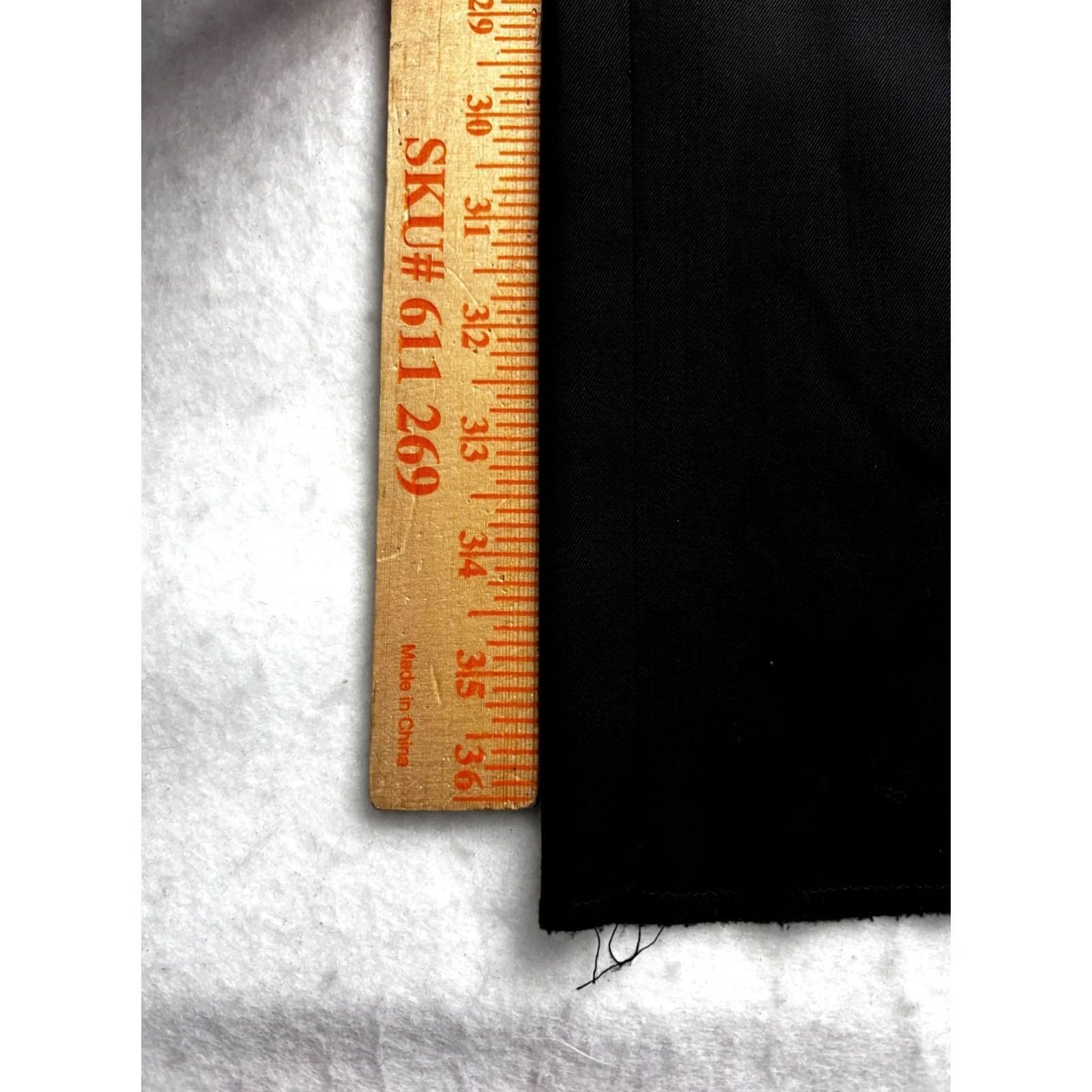 Vintage Tophat New York Dress Pants Men 100% Wool Black USA Raw Hem 36x37 Fits 35x37 Hat Size US 36 / EU 52 - 7 Thumbnail