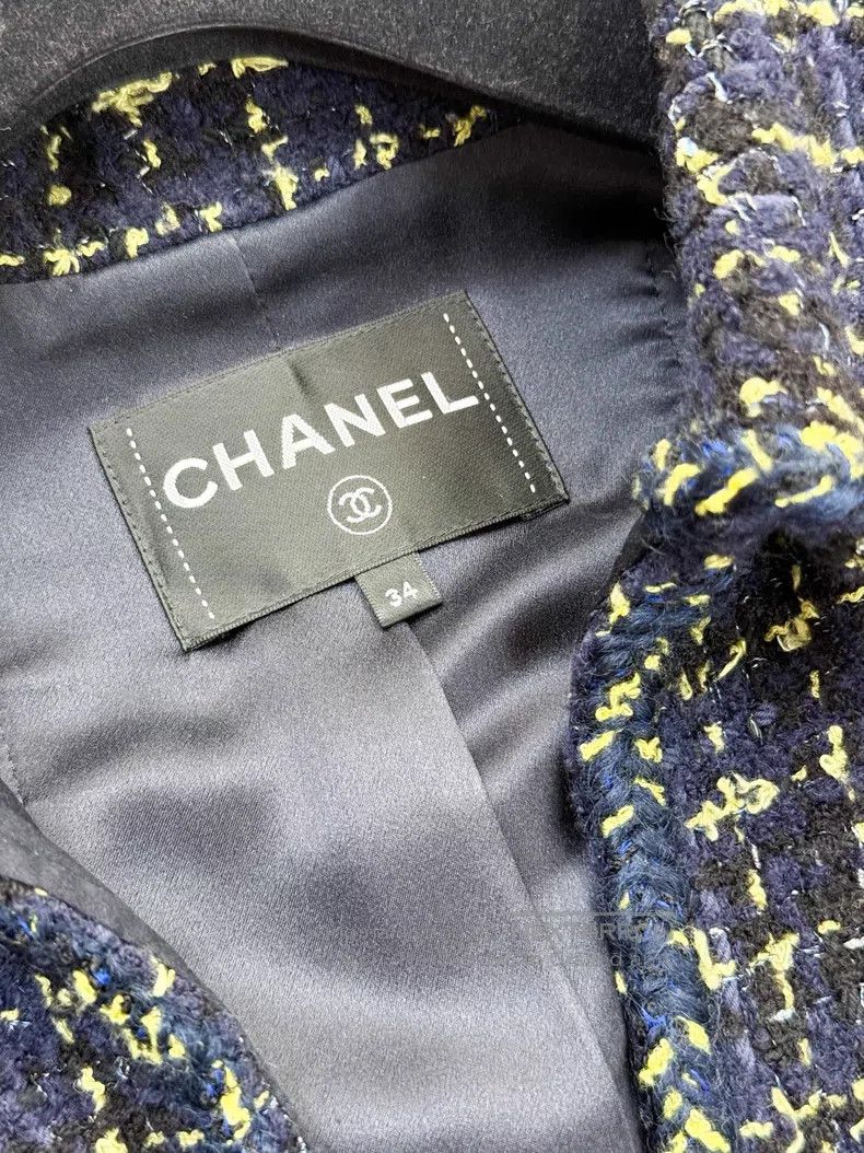 Chanel Chanel Yellow lapel long-sleeved short jacket Size XXS / US 00 / IT 34 - 5 Thumbnail