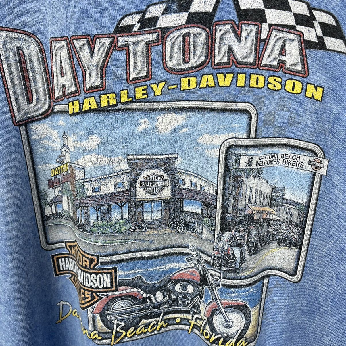 Harley Davidson Vintage Harley Davidson Daytona biker washed rare tee 2001 Size US XL / EU 56 / 4 - 4 Thumbnail