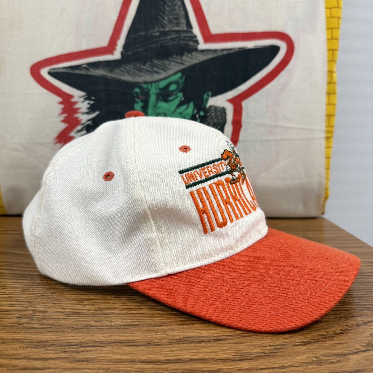 NCAA × Vintage Vintage 90s Miami Hurricanes Script Big Logo SnapBack Hat Size ONE SIZE - 4 Thumbnail