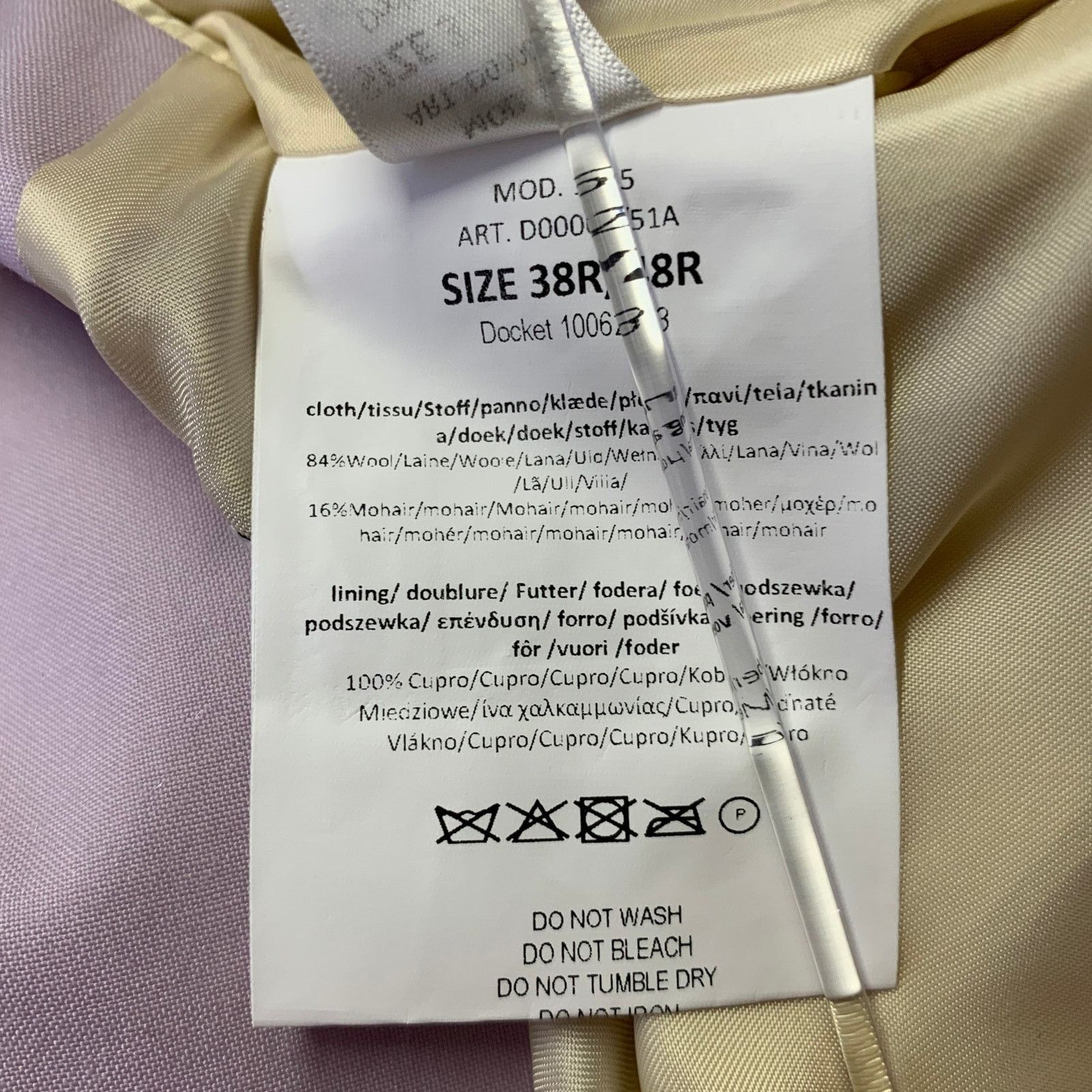 Paul Smith PAUL SMITH 38R Lavender Wool Blend Notch Lapel Sport Coat Size 38R - 5 Thumbnail