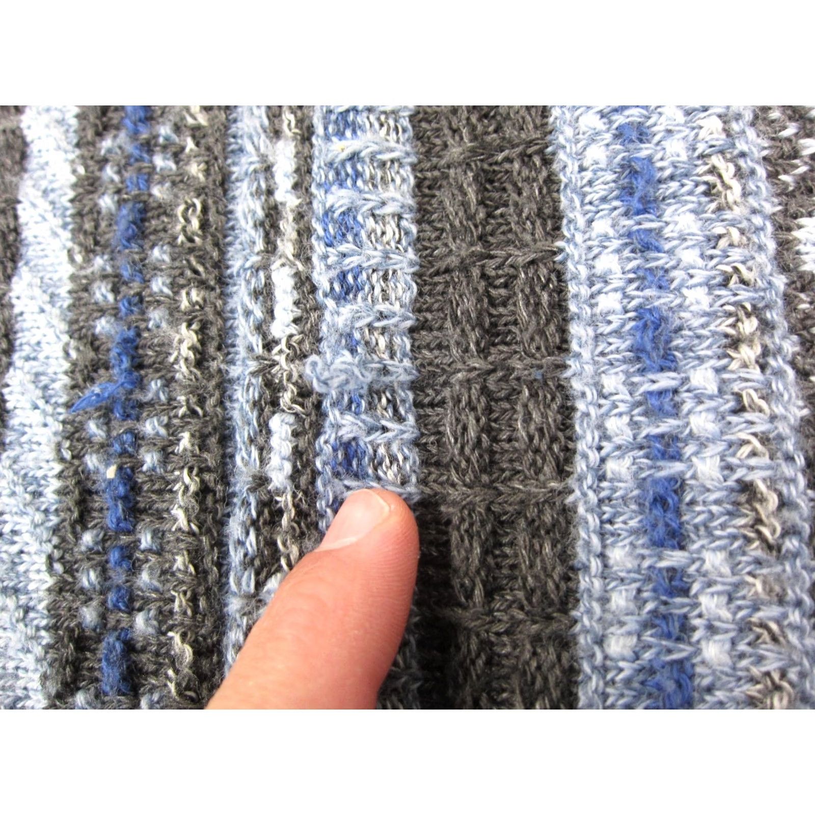Jim Thompson VINTAGE Norm Thompson Sweater Mens M Blue Striped Knit Wool Crew Neck Pullover Italy 80s 90s Mens Size US M / EU 48-50 / 2 - 4 Thumbnail